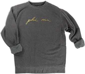 Phi Mu Gold Script Comfort Colors Sweatshirt