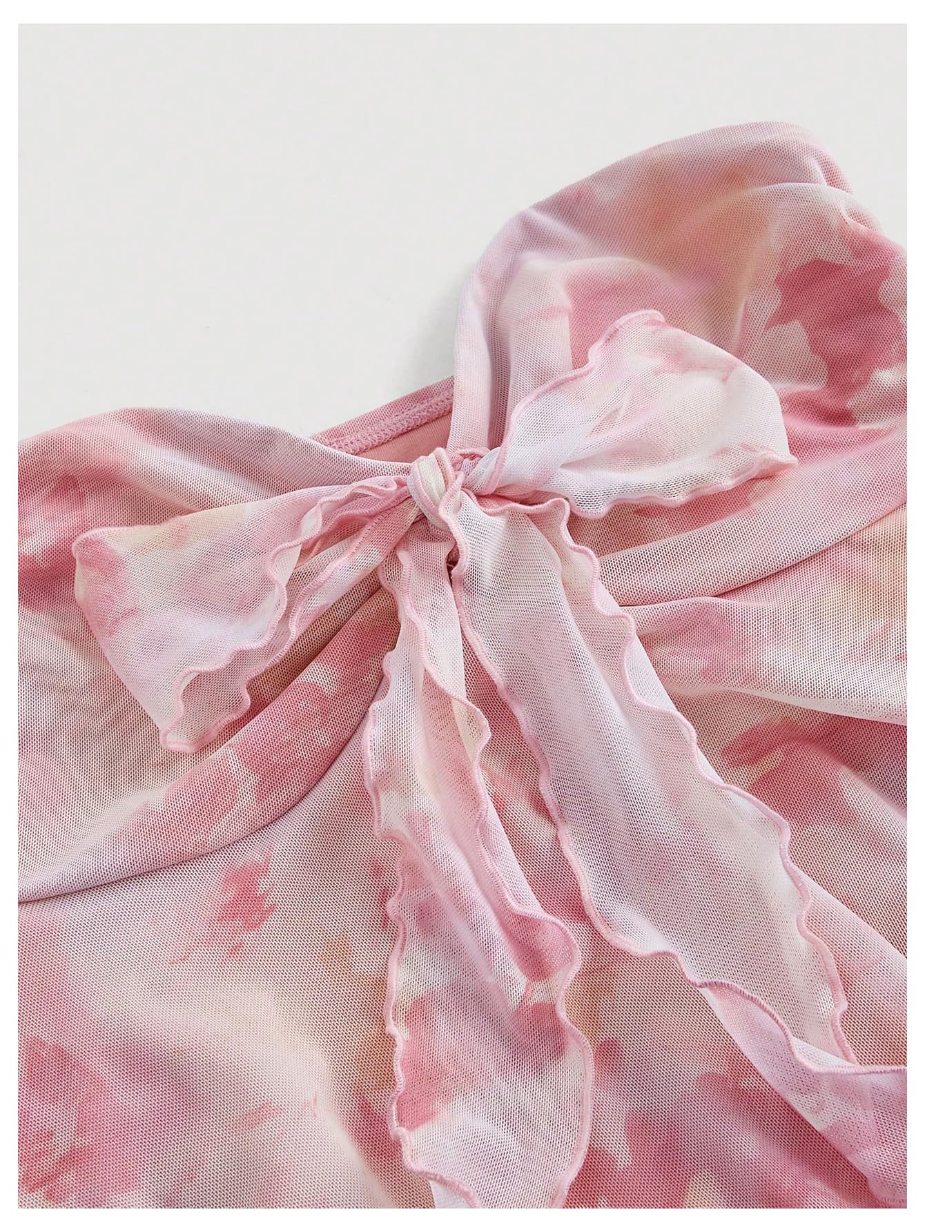 GORGLITTER Women's Floral Flowy Strapless Tube Top Babydoll Coquette Going Out Cute Bandeau Tops