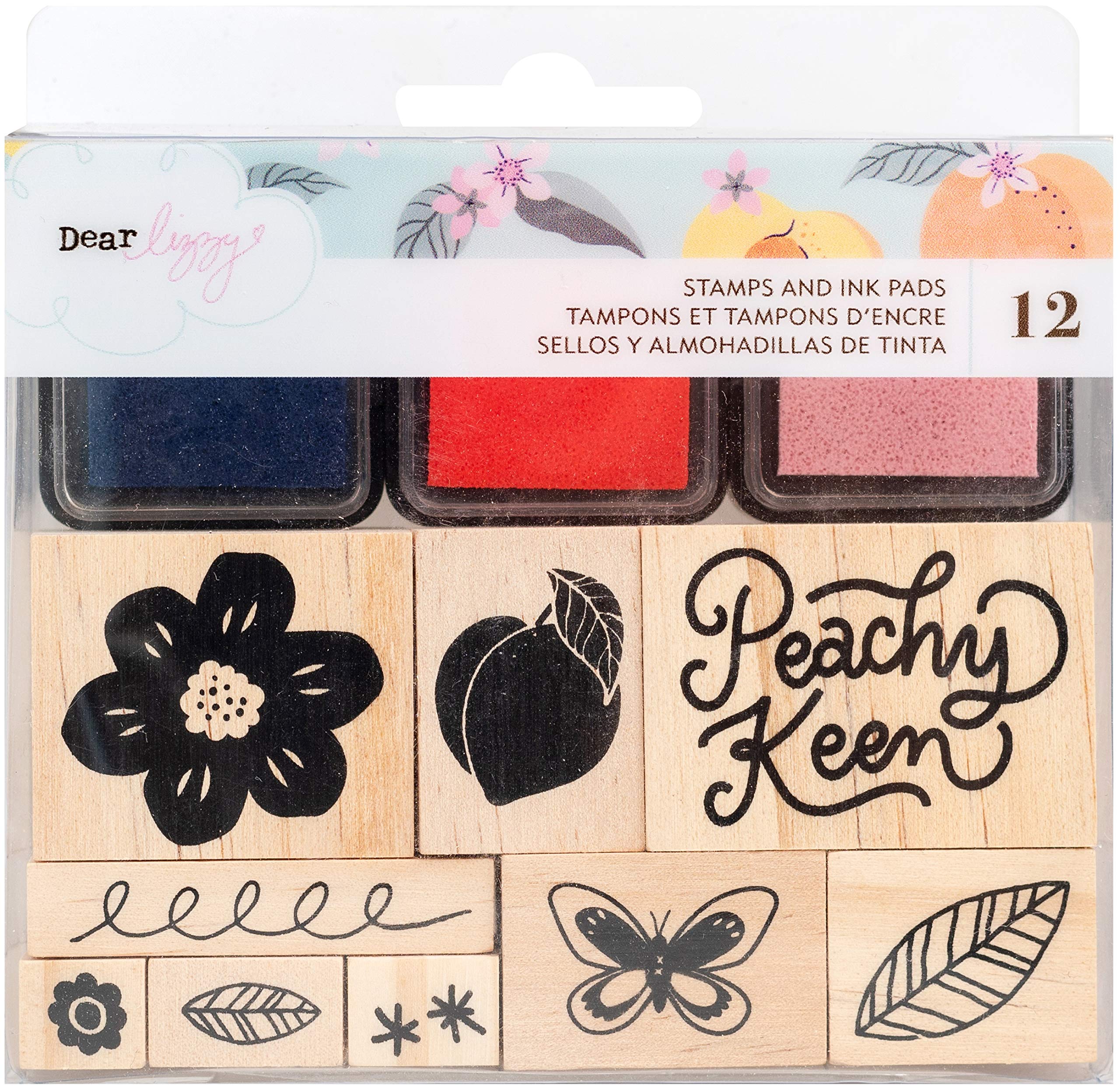 American Crafts Wooden Stamps & Ink Pads-Dear Lizzy It's All Good