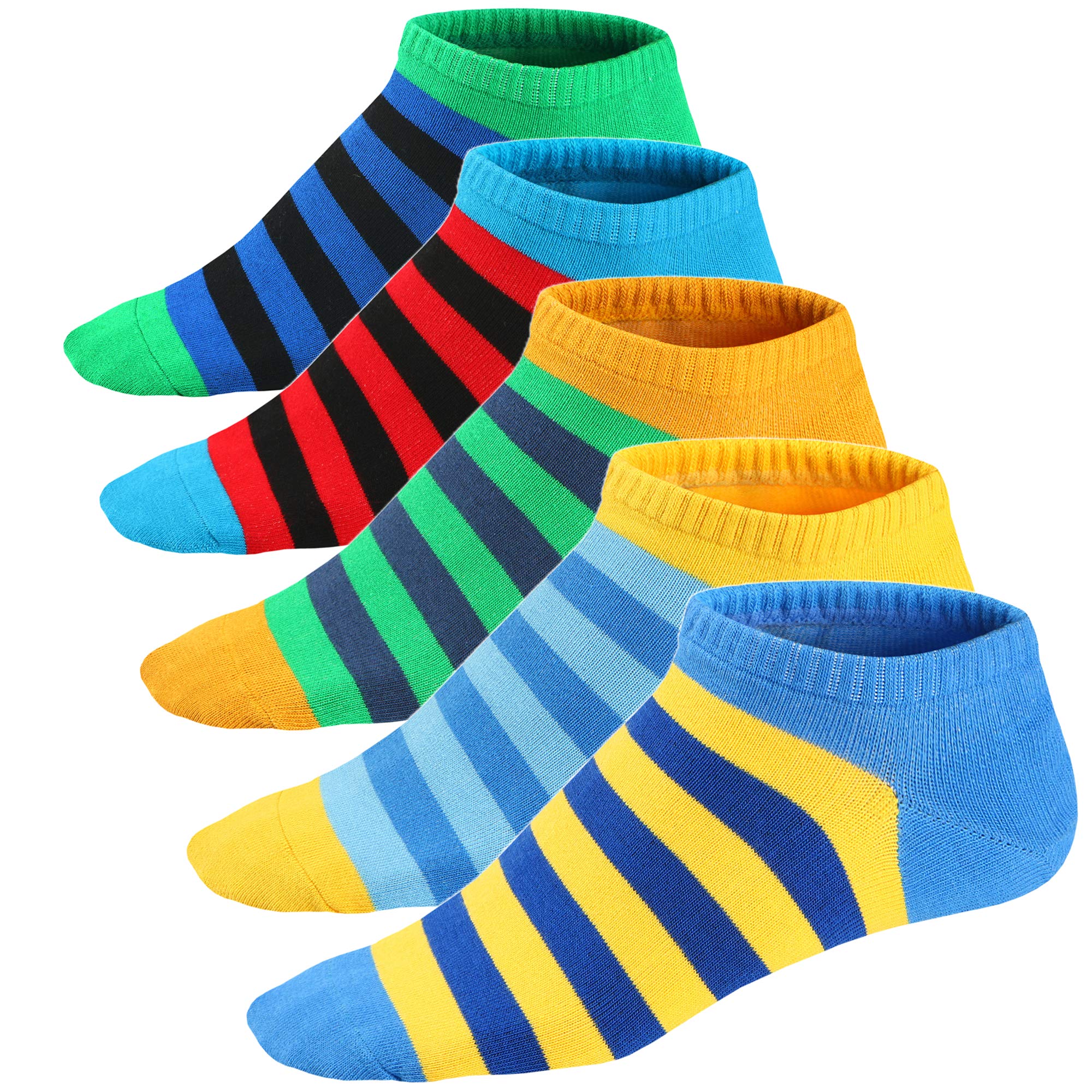 Ueither Men's Color 4 Low Cut Colorful Dress Socks Funky Ankle Socks 6.5-11.5 (Color 4)
