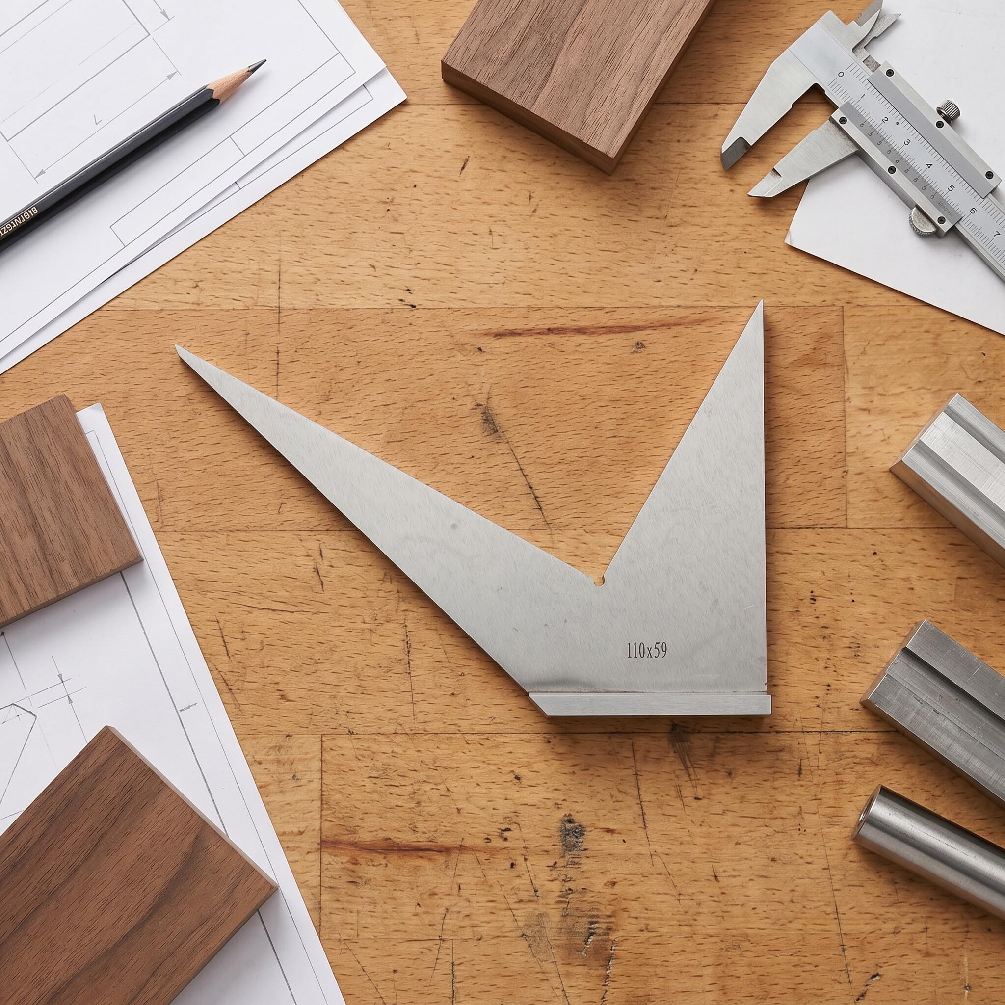 Cocoarm Équerre à Onglets Multi-Angles Acier au Carbone 30-120°, Outil de M