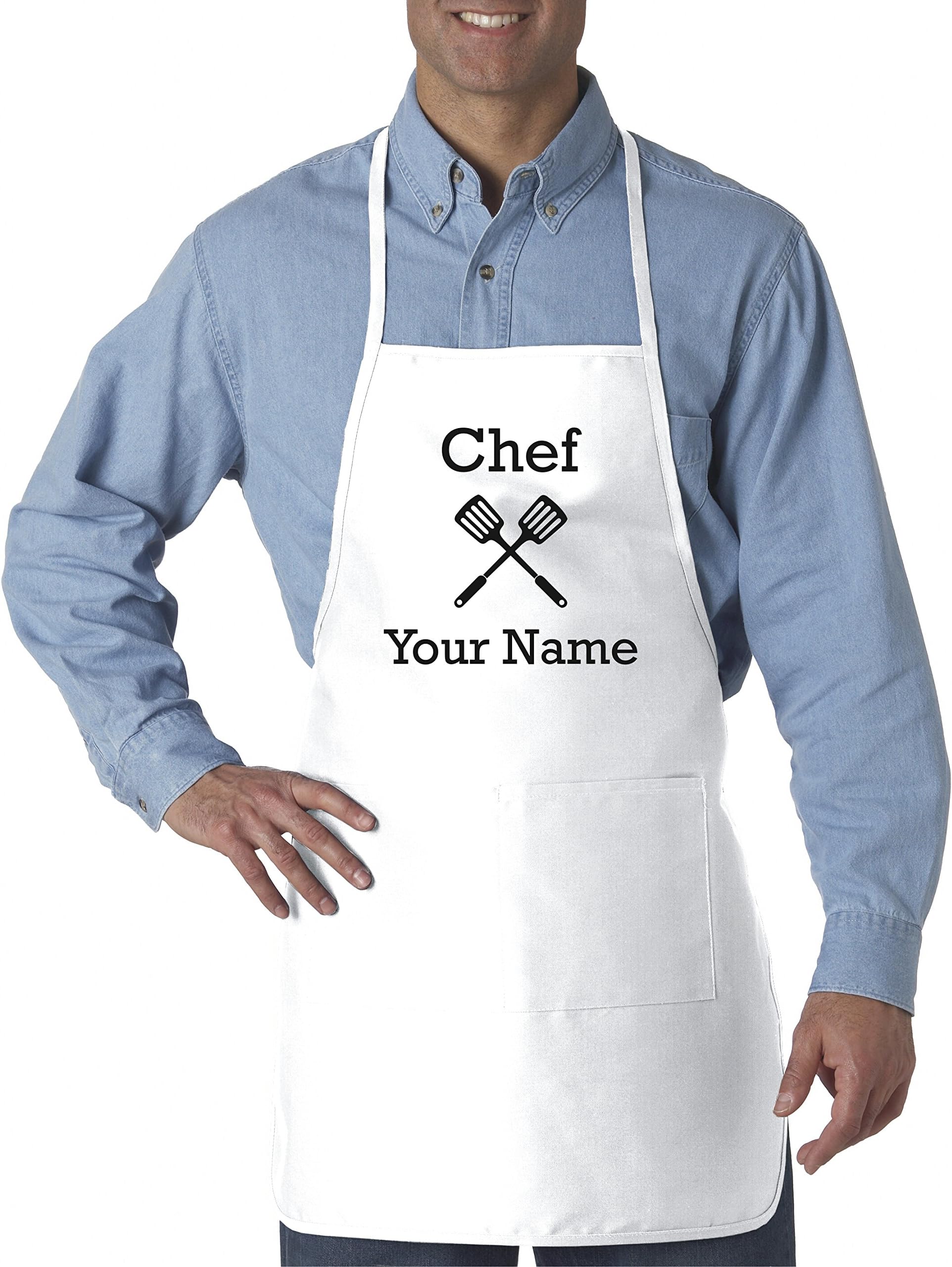 Personalized Chefโs Cooking Apron for Men & Women | Funny Custom Design Kitchen