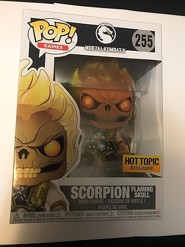 Funko Pop Games Mortal Kombat X Scorpion 255 Calavera flameante Funko Pop Games Mortal Kombat X Scorpion 255 Calavera flameante