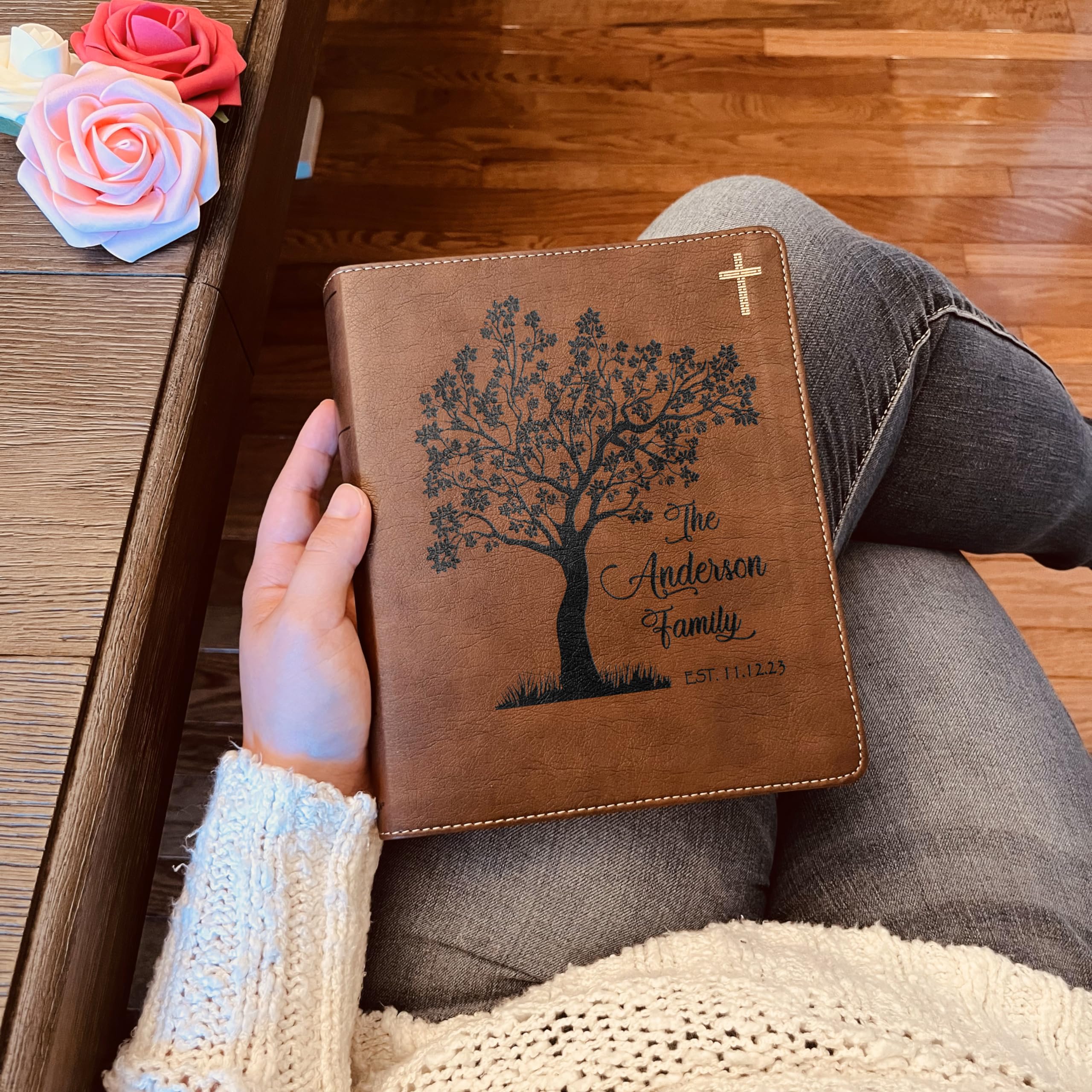 Personalized Family Bible | Custom NIV Family Tree Journaling Bible | Engraved Bible Wedding Bible Christian Gifts Family Bible for Wedding - Image 2