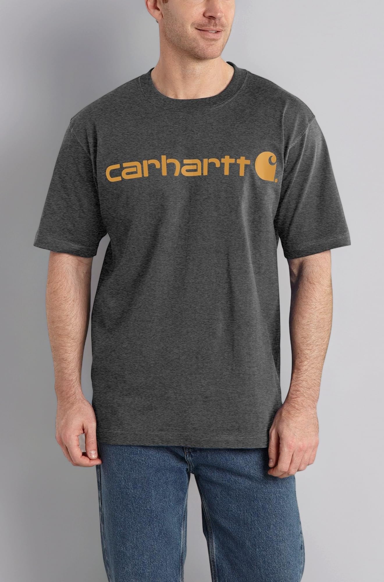 Men's Big & Tall Signature Logo Short Sleeve Midweight Jersey T-Shirt