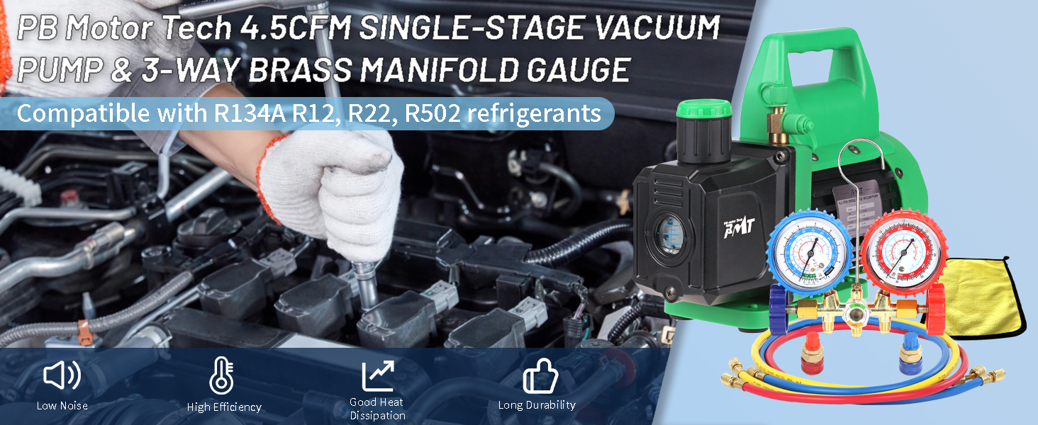 Ac Vacuum Pump Kit PB Motor Tech BMT PB Motor TECH 1/3HP