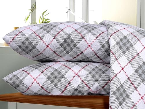 Miniatura 2 de Bliss Casa Juego de sábanas de franela de 4 piezas, 100% algodón, tamaño King, bolsillos profundos de alto GSM, juego de sábanas de franela cálida y