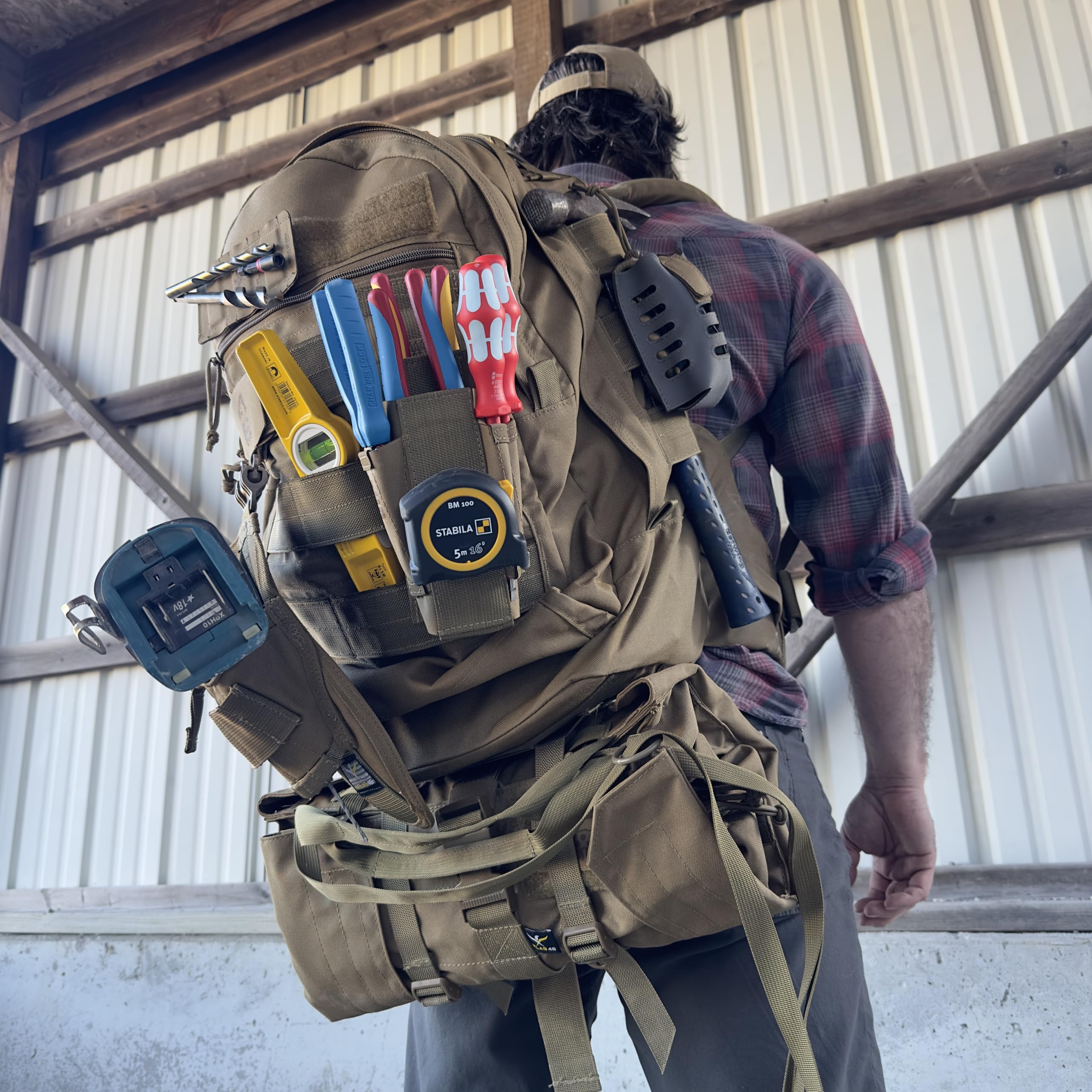 Amazon.com: Atlas 46 Mochila de herramientas Prescott, 27 ranuras
