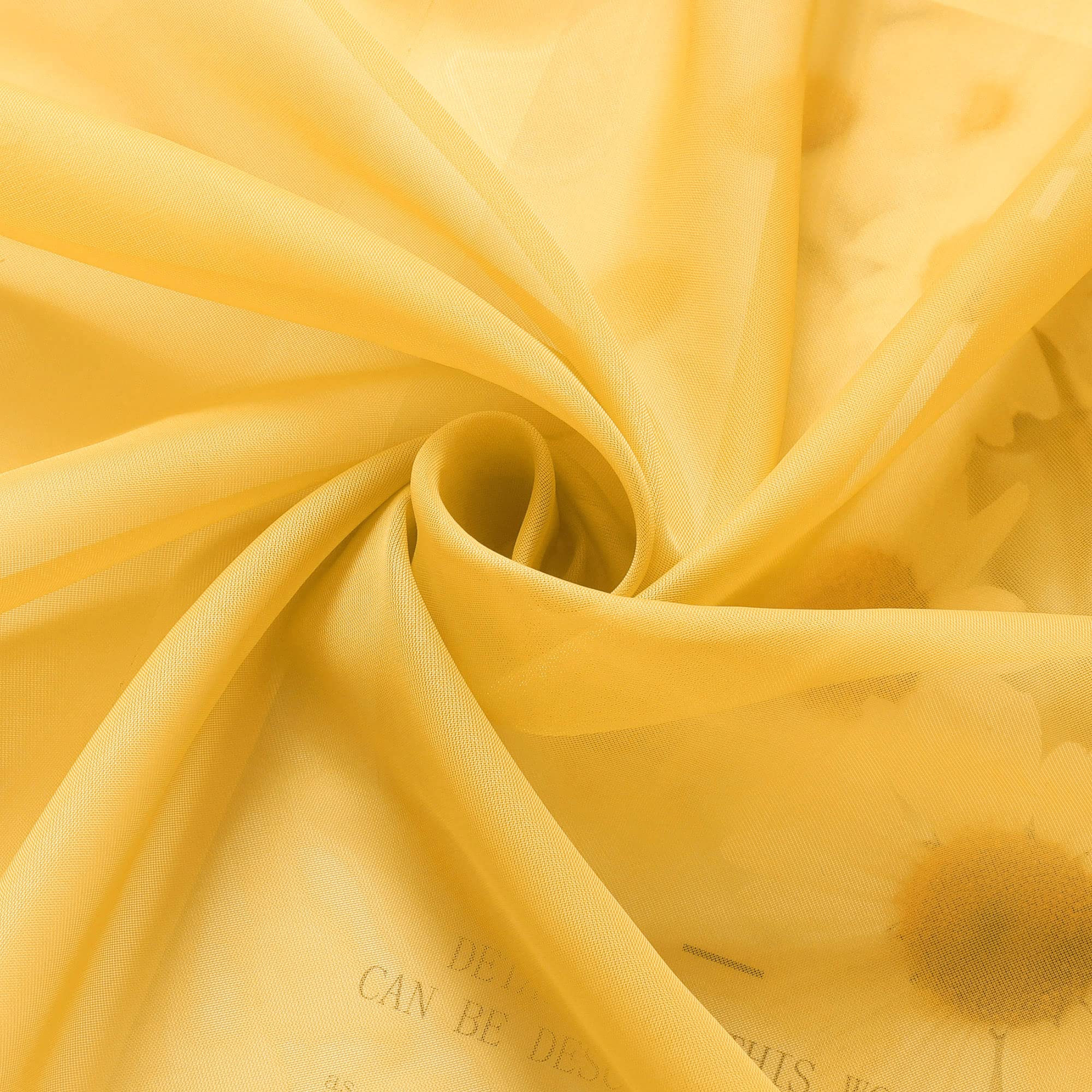 HongYa 1 tenda in voile tinta unita con fettuccia arricciatrice, facile installazione, trasparente, decorazione per finestra del soggiorno, camera da letto, semplice e naturale, giallo H/L 225/145 cm