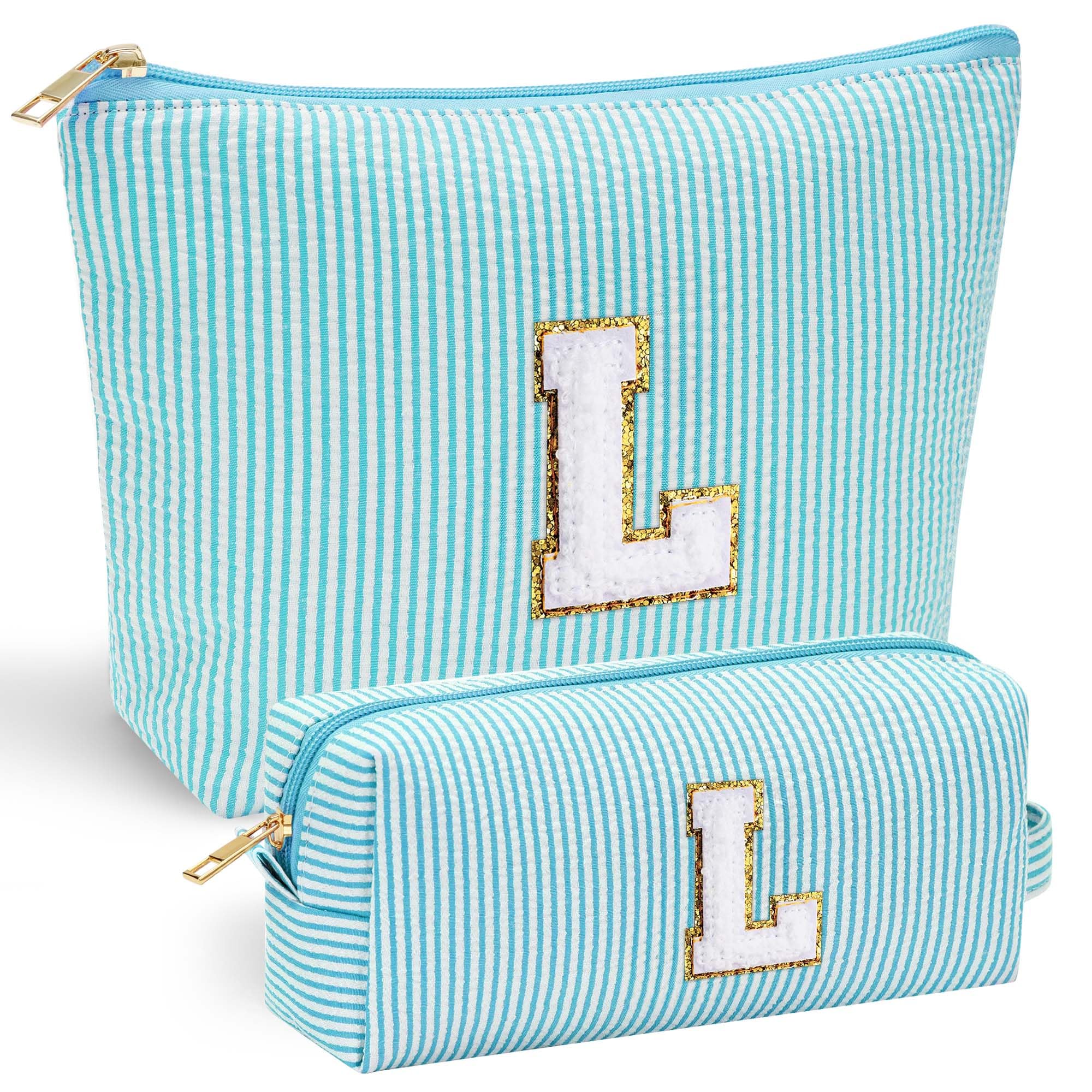 Parima Personalised Gifts for Girls Women - Personalised Make up Bag Initial Make up Bags A Preppy Stuff Birthday Gifts for Women Gift for Girl Womens Girlfriend Teenage Girls Gift Makeup Bag — view 74