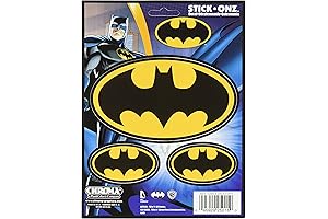 Chroma Black and Gold Batman Logo 3pc Stick Onz Decal