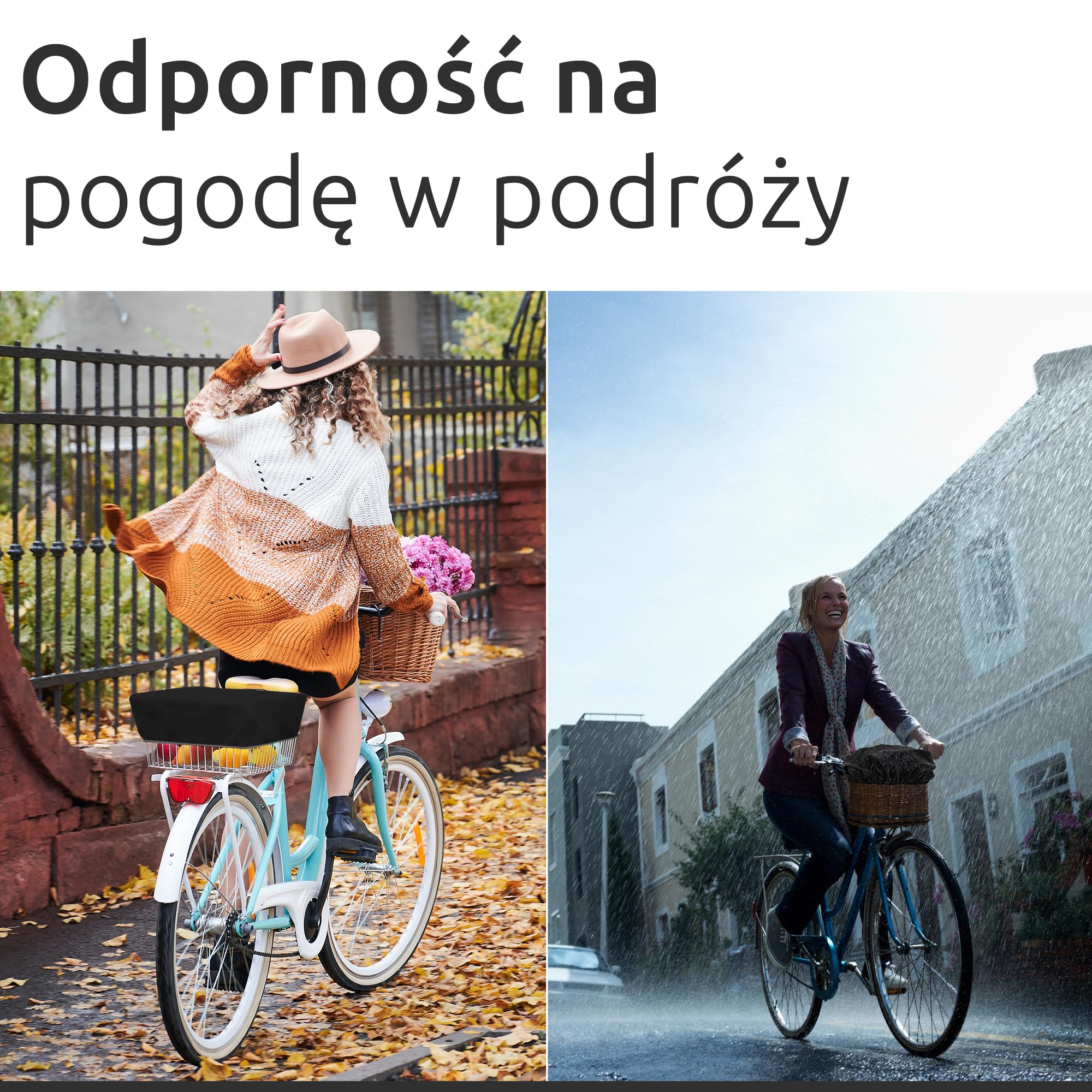 ECENCE x Pokrowiec przeciwdeszczowy na kosz rowerowy Pokrowiec przeciwdeszczowy na kosz rowerowy powłoka kosz rowerowy wodoodporna pokrowiec przeciwdeszczowy kosze rowerowe