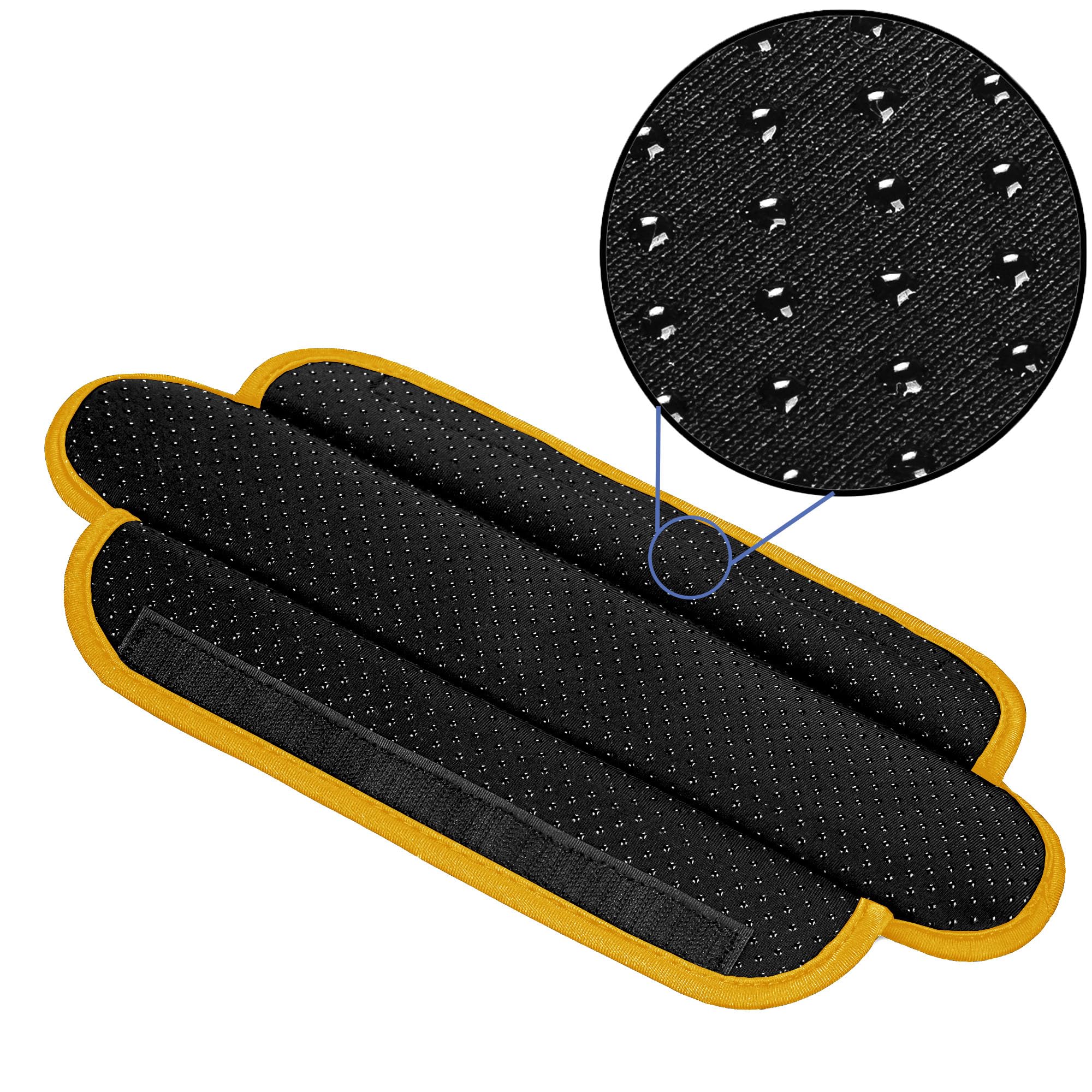 ZINZ Ultra Thick & Breathable Universal Shoulder Pad Cushion for Bag Long & Comfort,Black&Yellow, 33 cm x 8 cm x 3 cm - Image 3