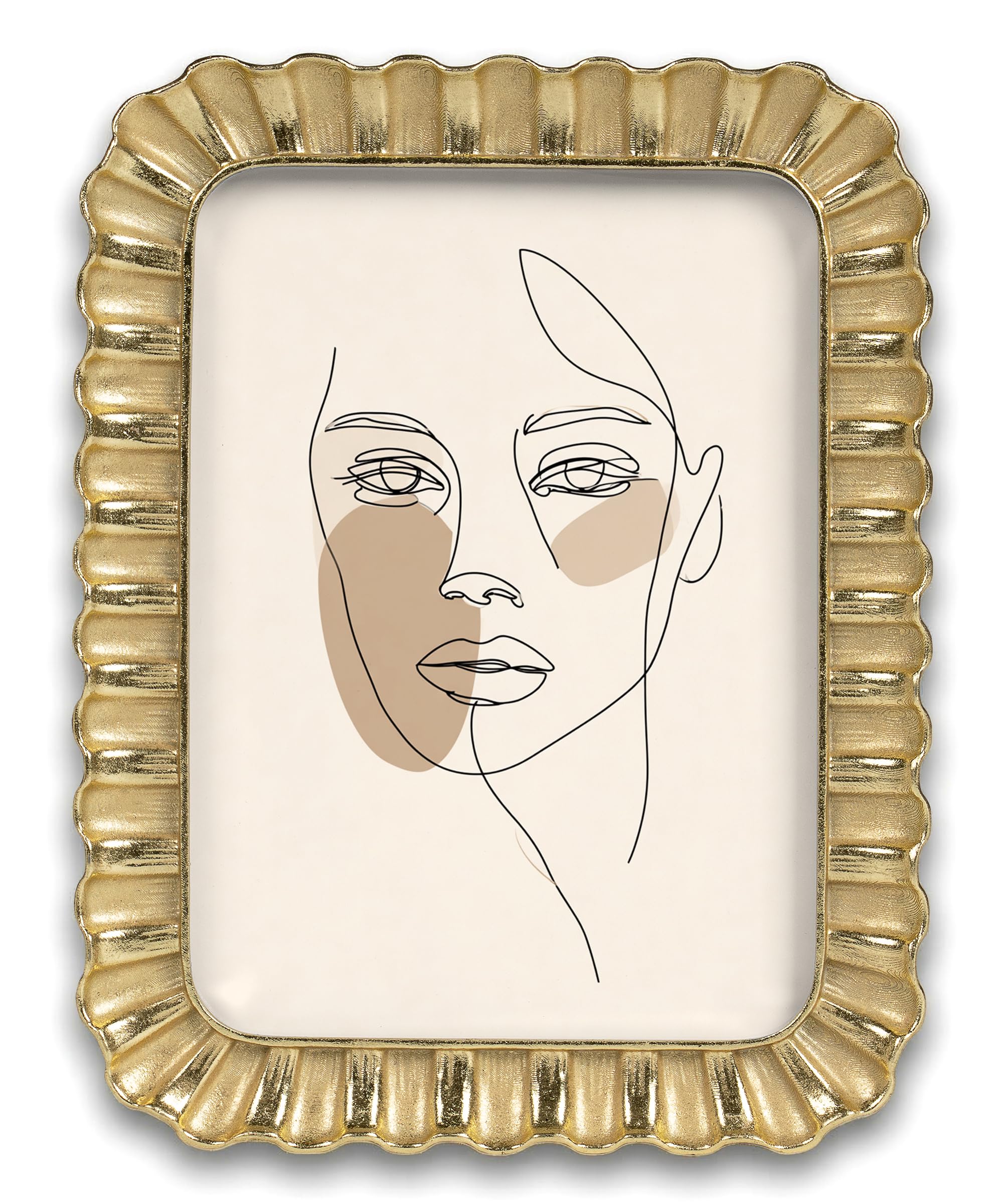 Afuly Picture Frames 5x7 Photo Frame 7x5 Gold Vintage Ornate Picture Frame Antique Resin Frames, Wall Hang Desktop Display for Anniversary Wedding Mum Framily Couple Gifts