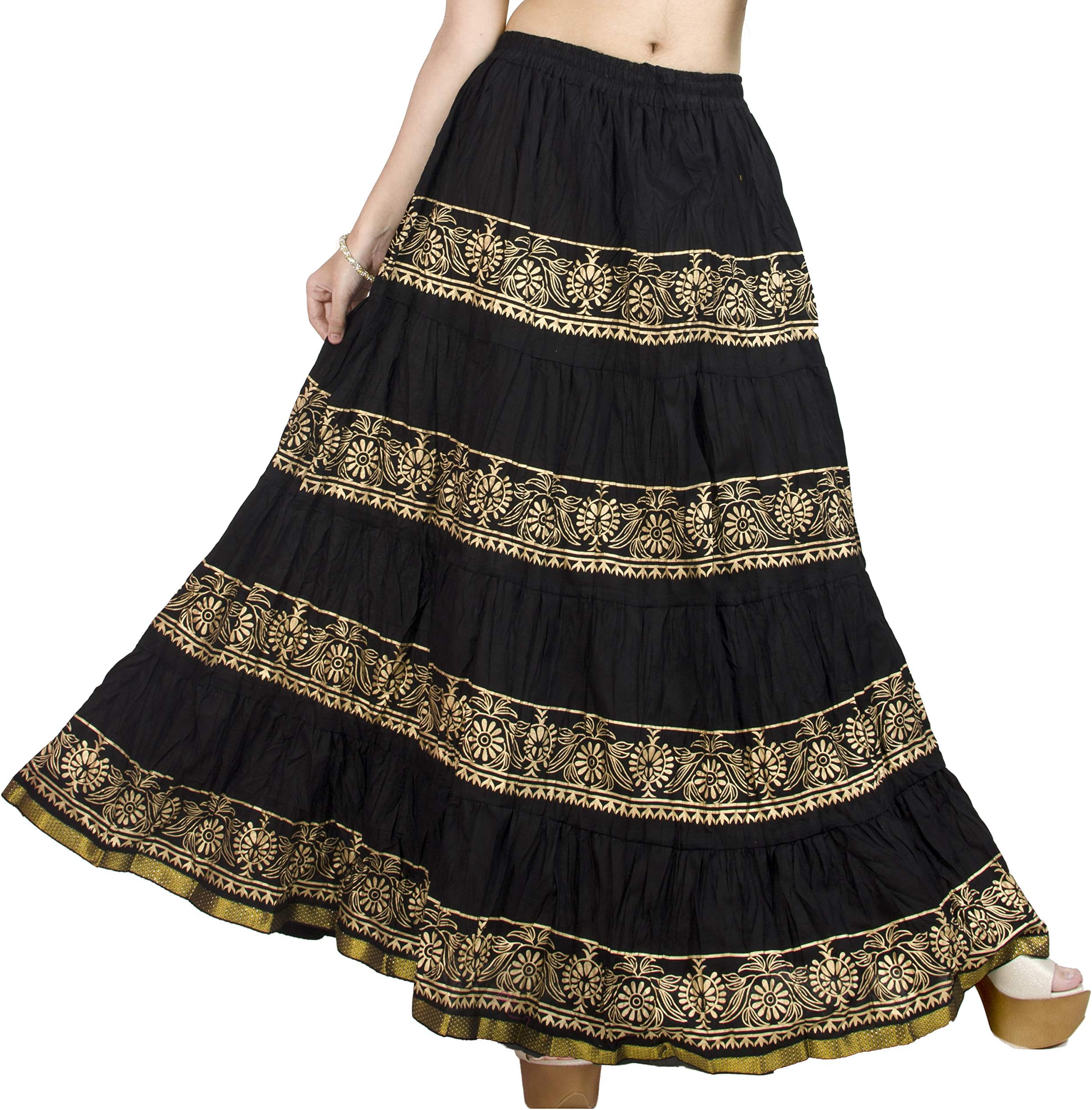 Black and gold maxi skirt Outlet