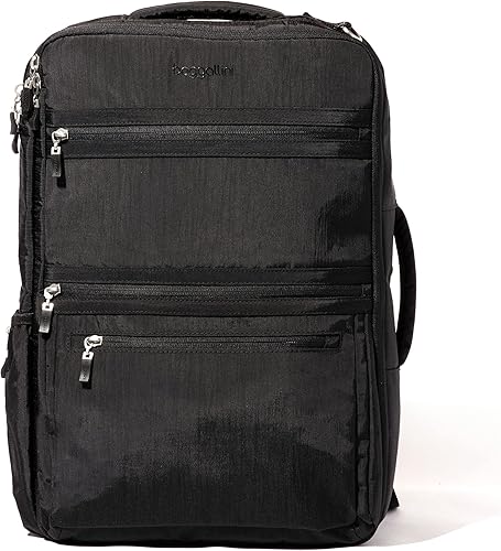 Baggallini Sac à dos de voyage convertible moderne, noir