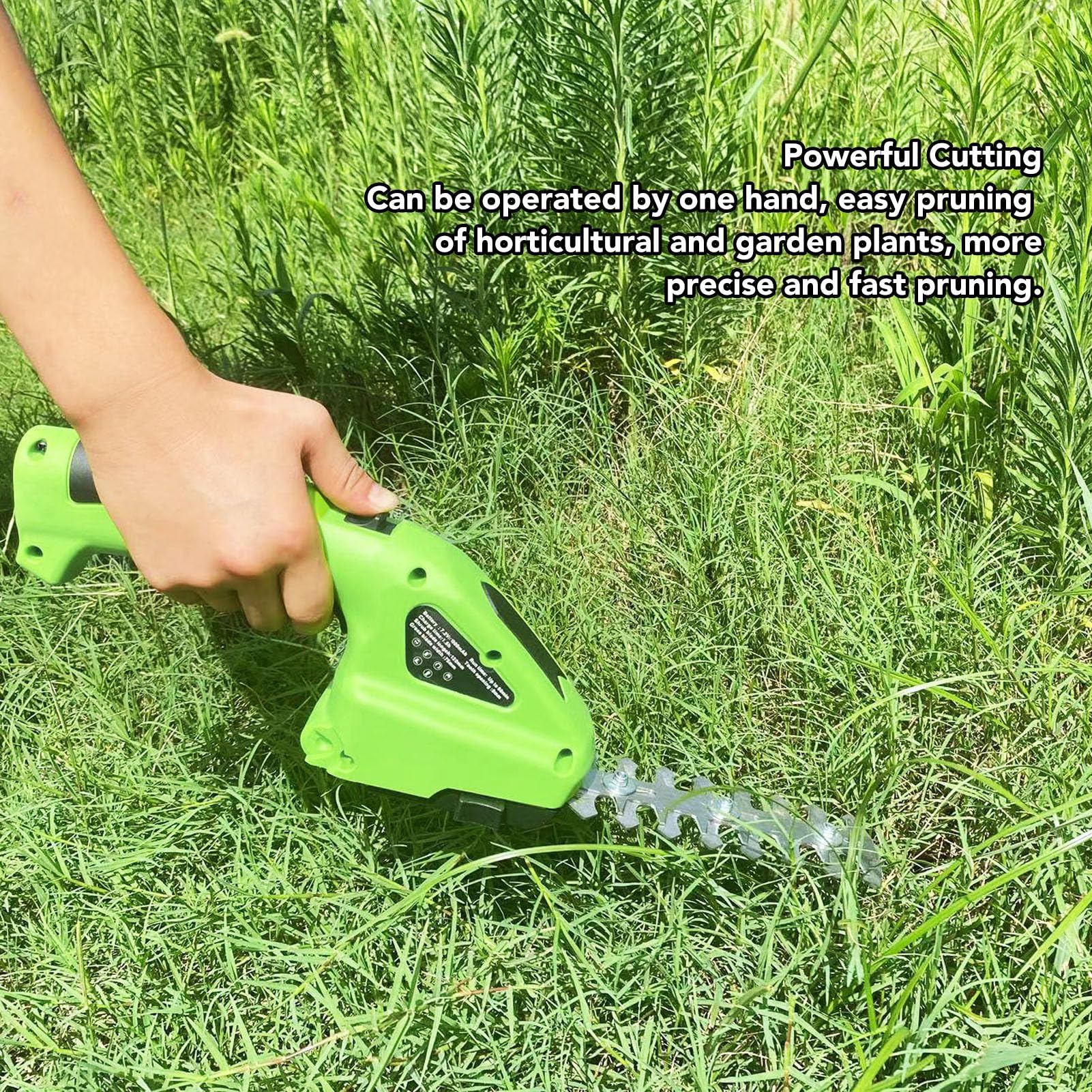 Generic Cisaille à Gazon électrique Taille-haie Puissant 2 en 1 Outil de sans Fil pour Les Besoins du Jardin et de L'horticulture Batterie 2000 MAh 10,2 X 4,3 Pouces