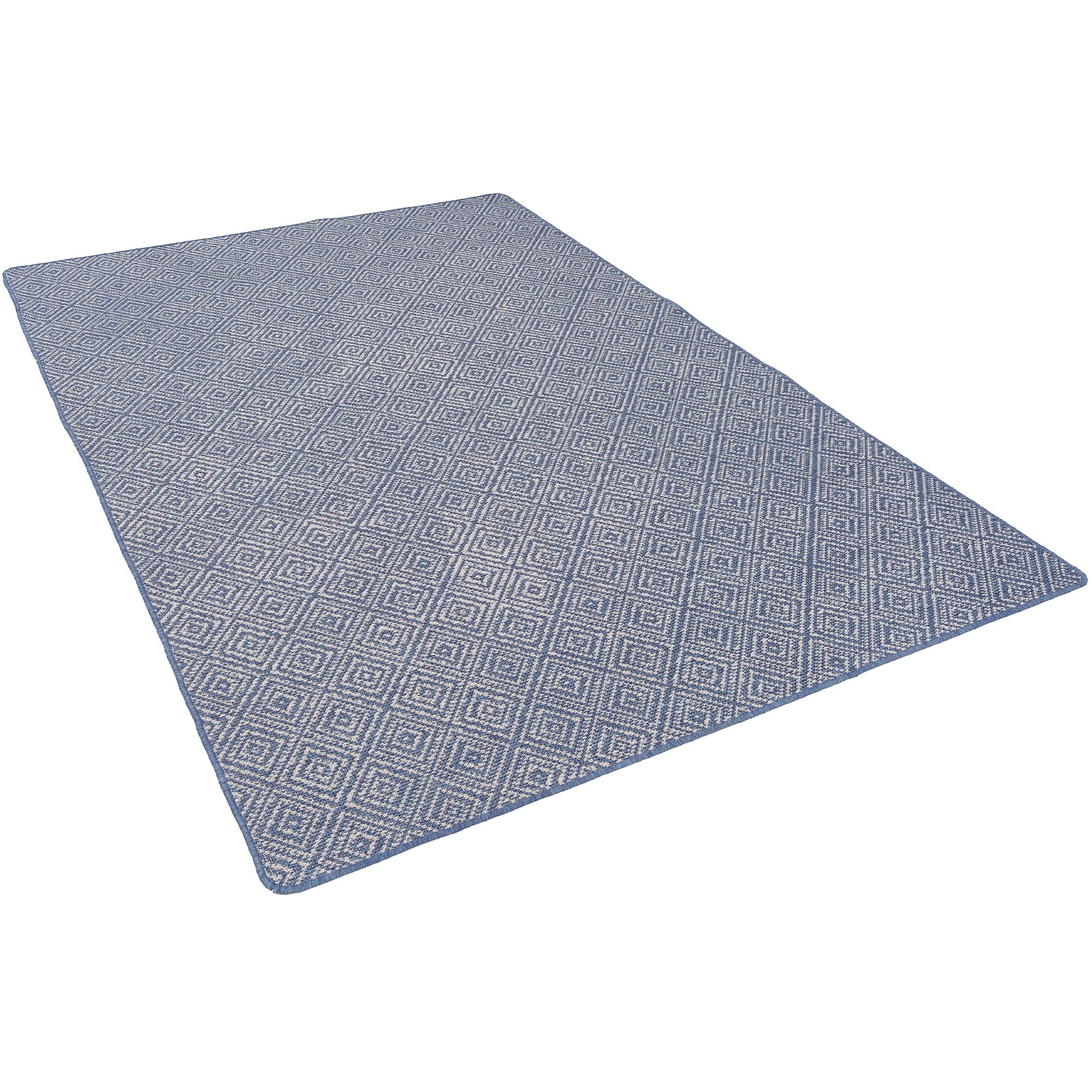 Snapstyle Newport In- & Outdoor Teppich Blau Vintage - Wetterfest & UV-beständig - Beidseitig nutzbar, Pflegeleicht - Balkon, Terrasse, Garten & Innenbereich - In vielen Größen erhältlich