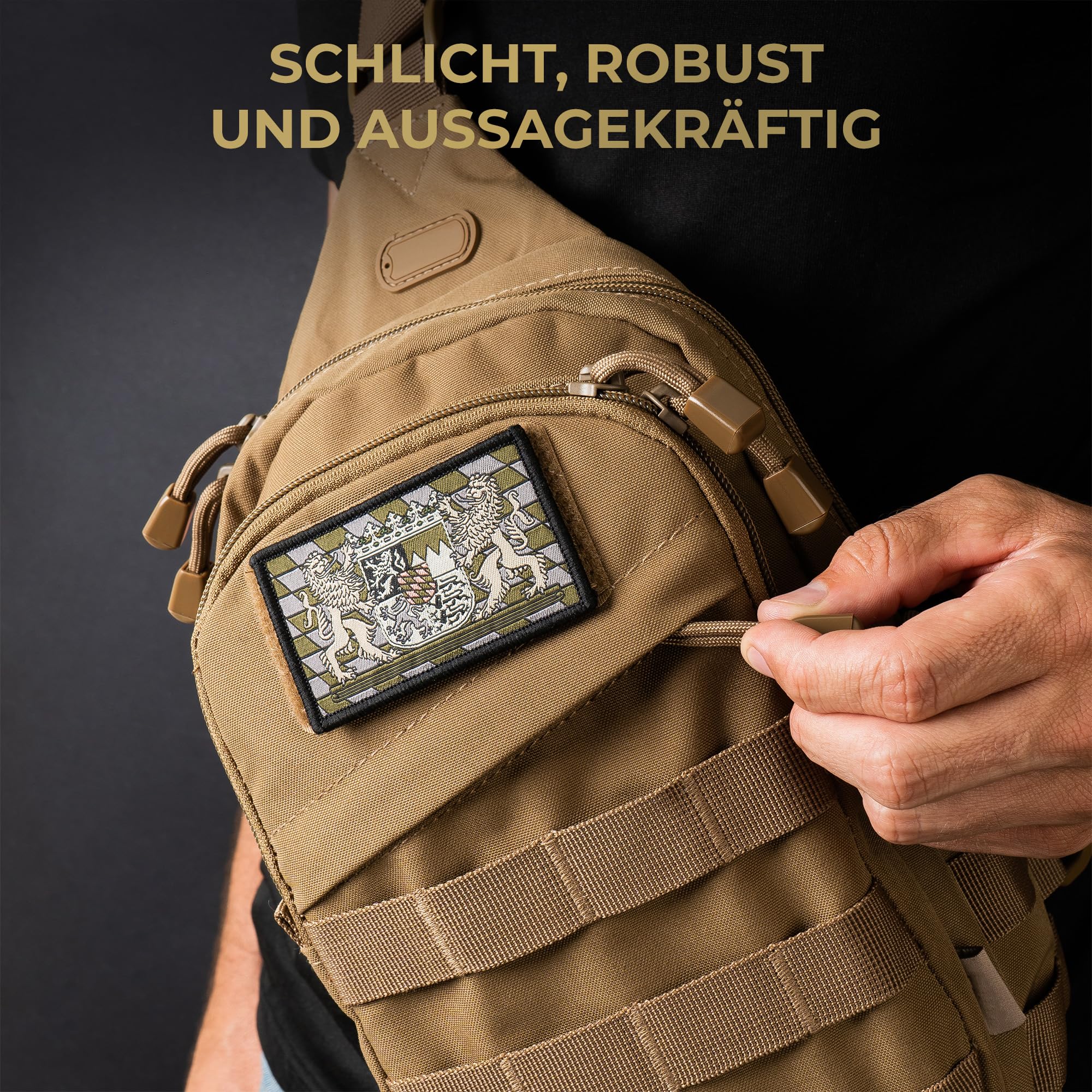 ALPENWOLF Bayern Patch Taktisch 2er Set – 8×5 cm Gewebter Klett Aufnäher im Camouflage Design – Bayernwappen Patch für Rucksack, Cap, EDC Gear & taktische Ausrüstung - 5
