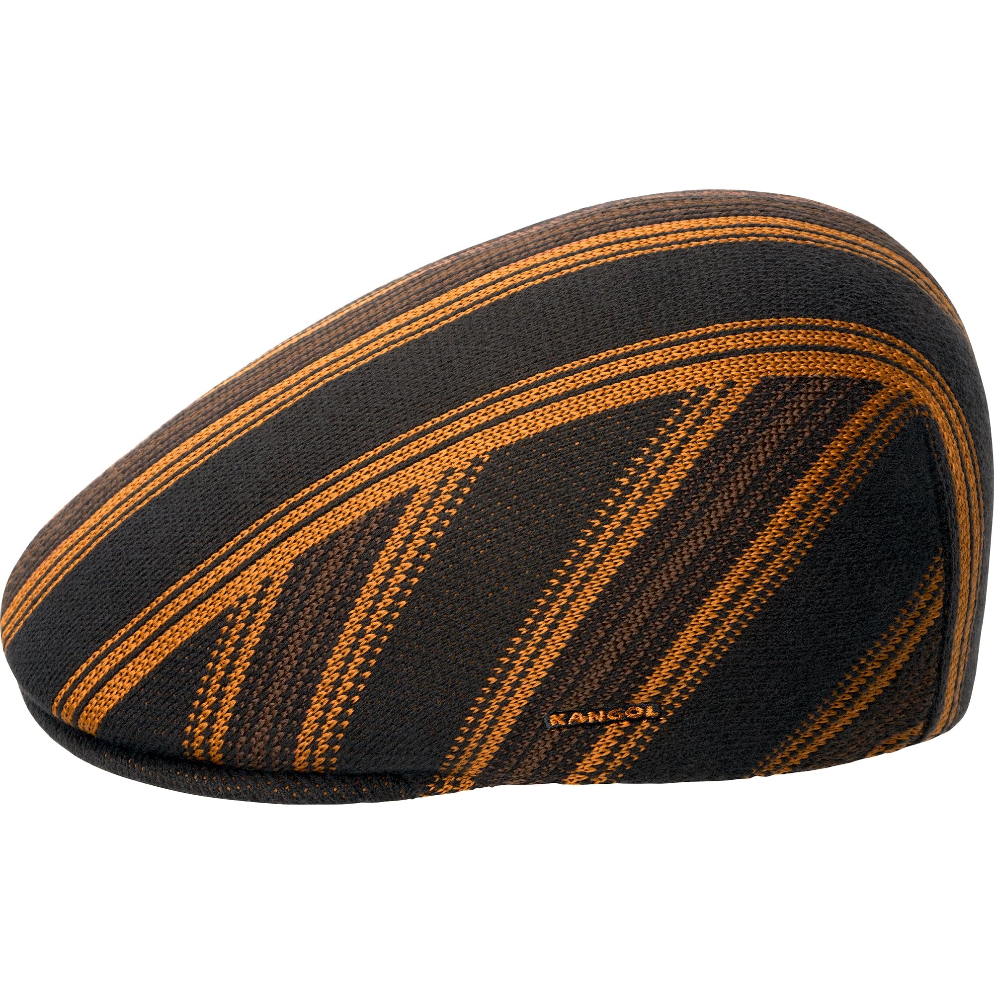 Kangol Nostalgia Stripe 507 Flat Cap by Men - Ivy hat with Peak Autumn-Winter Winter - M (56-57 cm) Black