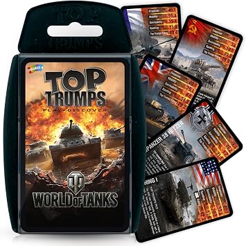 Top Trumps World of Tanks Classic Card Game, Learn about Shermans, Churchills, Tigers and T-34s in this educational pack, gift and toy for boys and girls aged 6 plus