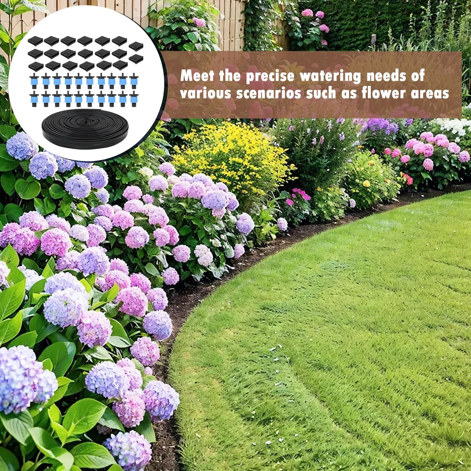 di Irrigazione a Annaffiatura Nebulizzazione Gocciolamento | Kit Automatico Di Annaffiatura A Per Piante Prato, Balcone, Aiuola, Serra,