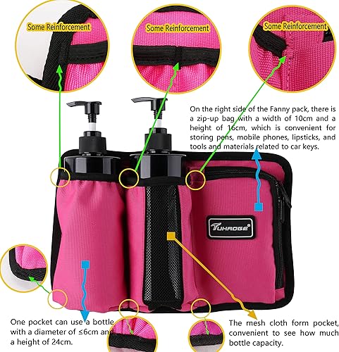 Miniatura 2 de Funda de aceite de masaje, bolsa de botella de masaje, funda para loción, masajista, masaje, funda de aceite, loción de masaje... (3kd9D-rojo rosa)