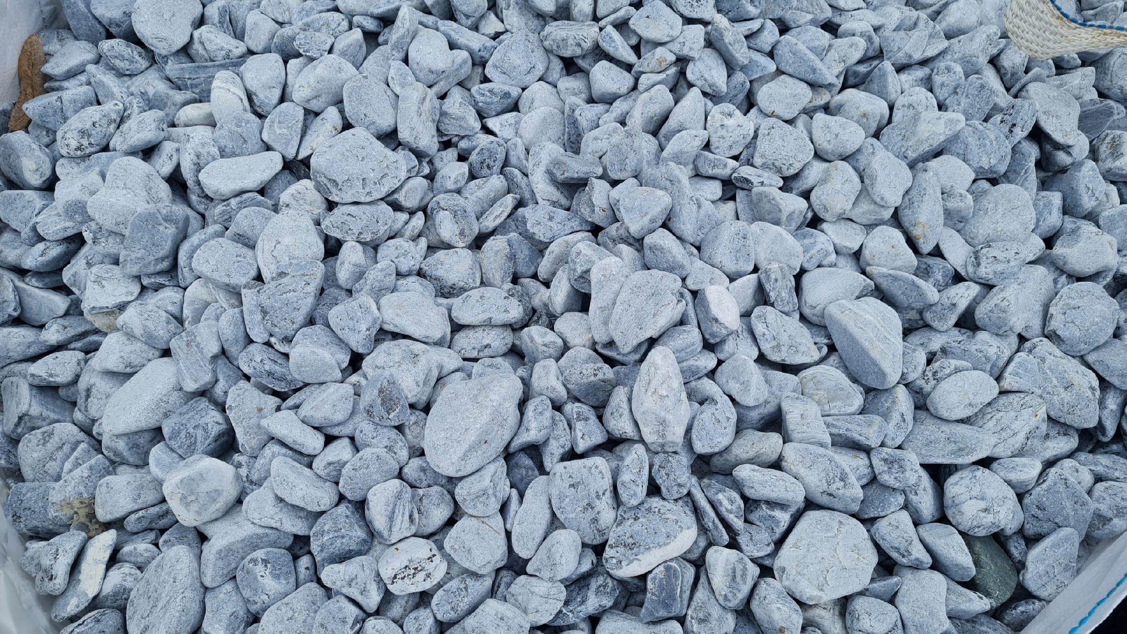 Dekosteine Grau 4-8 cm 20 kg Kieselsteine für Teich Gabionen Gartendeko