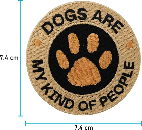 Iron-on Patch - Dogs are My Kind of People | Dogs Iron on Patches, Animal Embroidery Patch, Round Dog ironable Patch, Paws Badges Finally Home