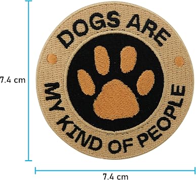 Iron-on Patch - Dogs are My Kind of People | Dogs Iron on Patches, Animal Embroidery Patch, Round Dog ironable Patch, Paws Badges Finally Home