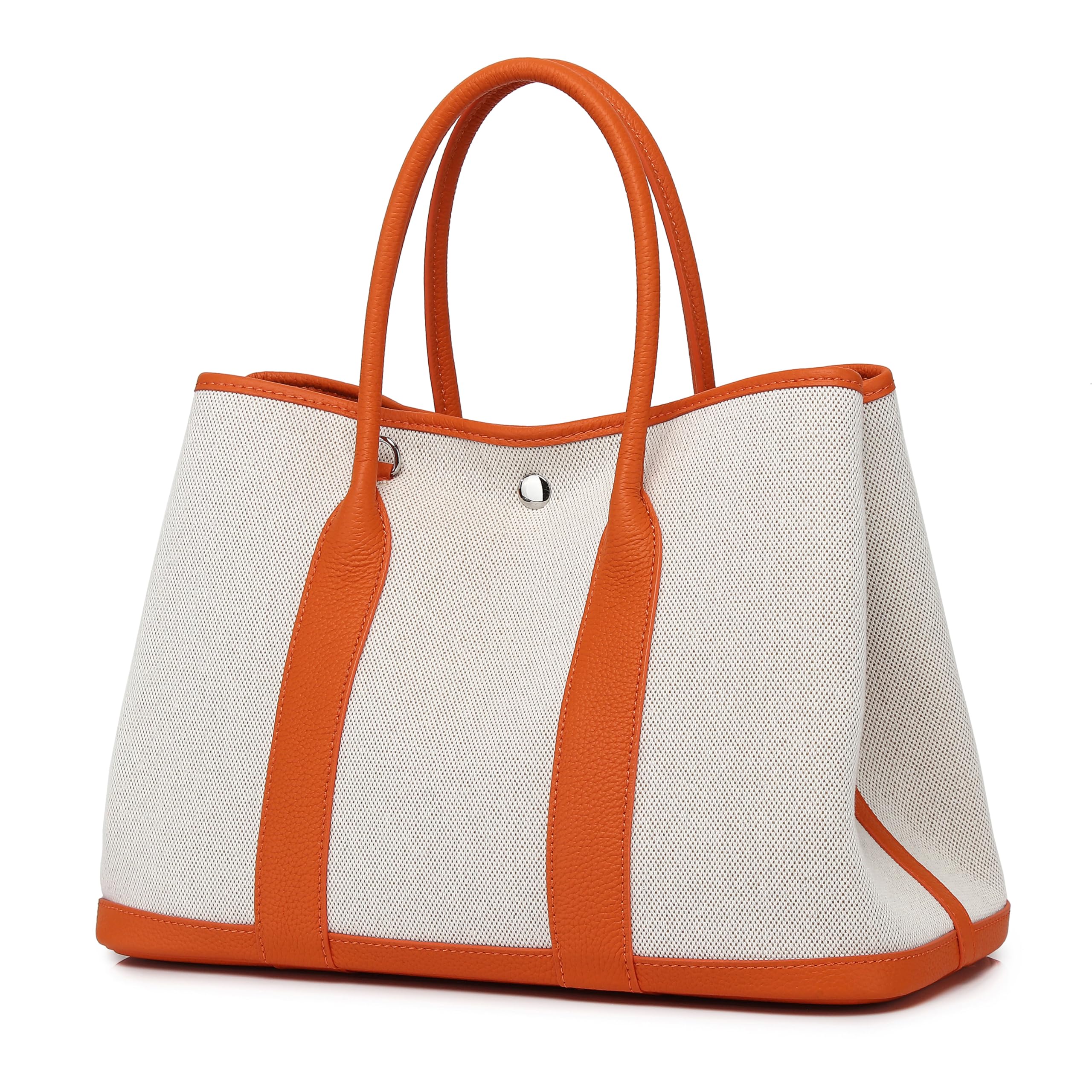 Amazon | MACTON 36CM大容量 高級帆布 オックスフォード布 TOGO本革