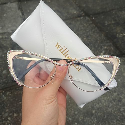 Miniatura 4 de Gafas de lectura bifocales de diamantes de imitación fotocromáticos de transición para mujeres con estilo ojo de gato de metal para lentes de sol