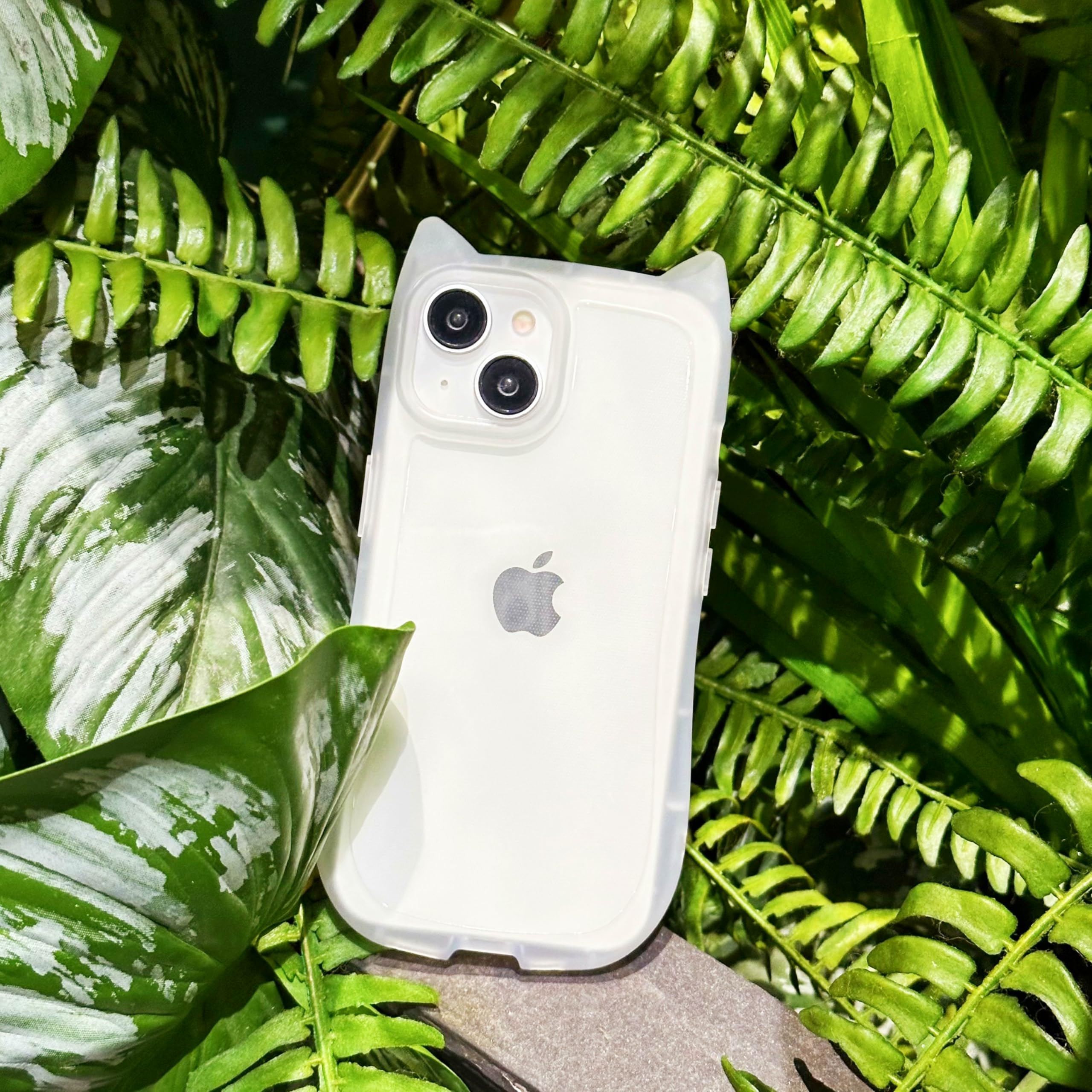 Amazon.co.jp: iphone13/14用のケース 韓国 可愛い ネコ耳模様の