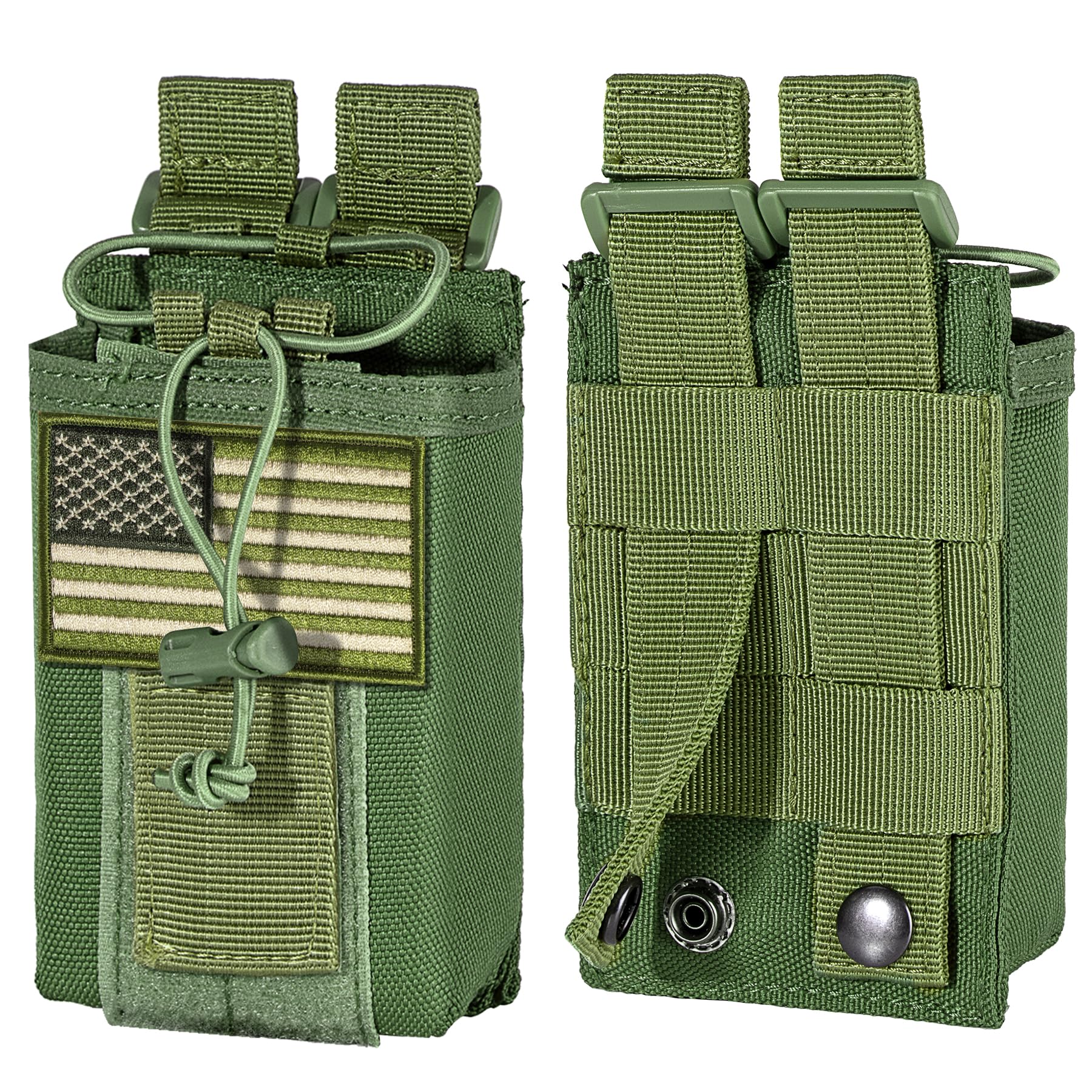 bvya Étui pour radio/support de radio Molle Tactique Radio Holster Réglable Interphone Sac de Rangement pour Sports de Plein Air Radio Pochette pour Talkie-Walkie Deux Voies