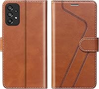 Vista 65 de para Samsung Galaxy A14 5G (2023) Funda tipo cartera, Funda de cuero con tapa [Bloqueo RFID] Soporte para tarjetas de crédito Folio Soporte
