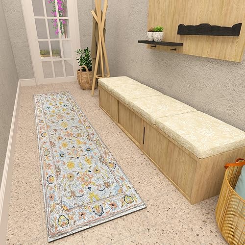 Miniatura 2 de Handicrafts Home Alfombra de lana de 2 x 8 pies hecha a mano  Alfombra bohemia de lana copetuda a mano de primera calidad  Alfombra decorativa