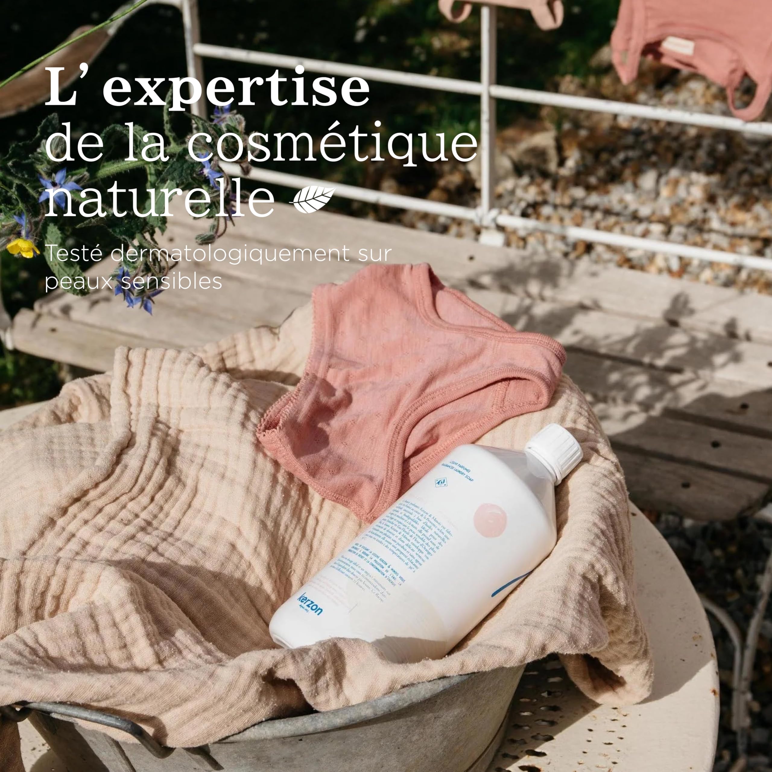 Minois Paris - Lessive Naturelle pour Bébé - Dès La Naissance – Respect des Peaux Sensibles – Senteur Fleur d’Oranger – Sans Huiles Essentielles & Sans Allergènes - 22 Lavages - Made in France