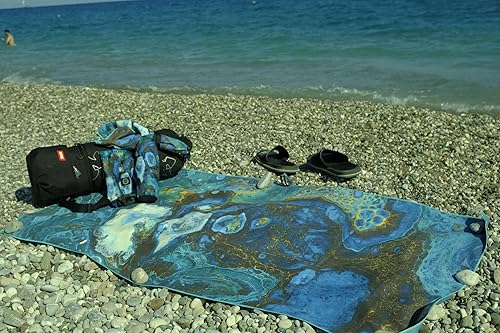 Miniatura 6 de , Toallas de microfibra, 2 tamaños en 1 paquete, toalla de secado rápido, toalla de natación, toalla de playa de viaje, toalla de senderismo,