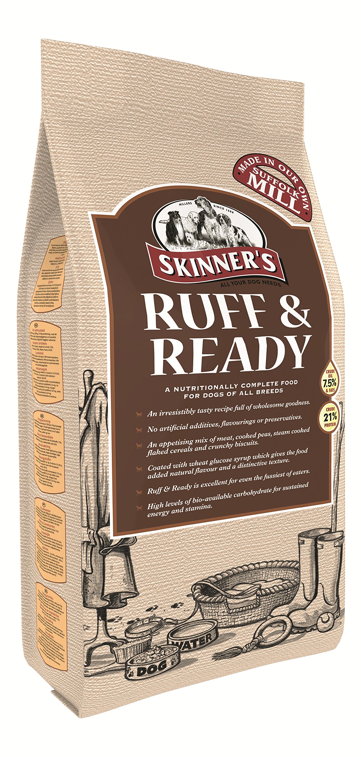 Skinner's Ruff and Ready Complete Dry Adult Working Dog Food, 2.5 kg , Packaging may vary