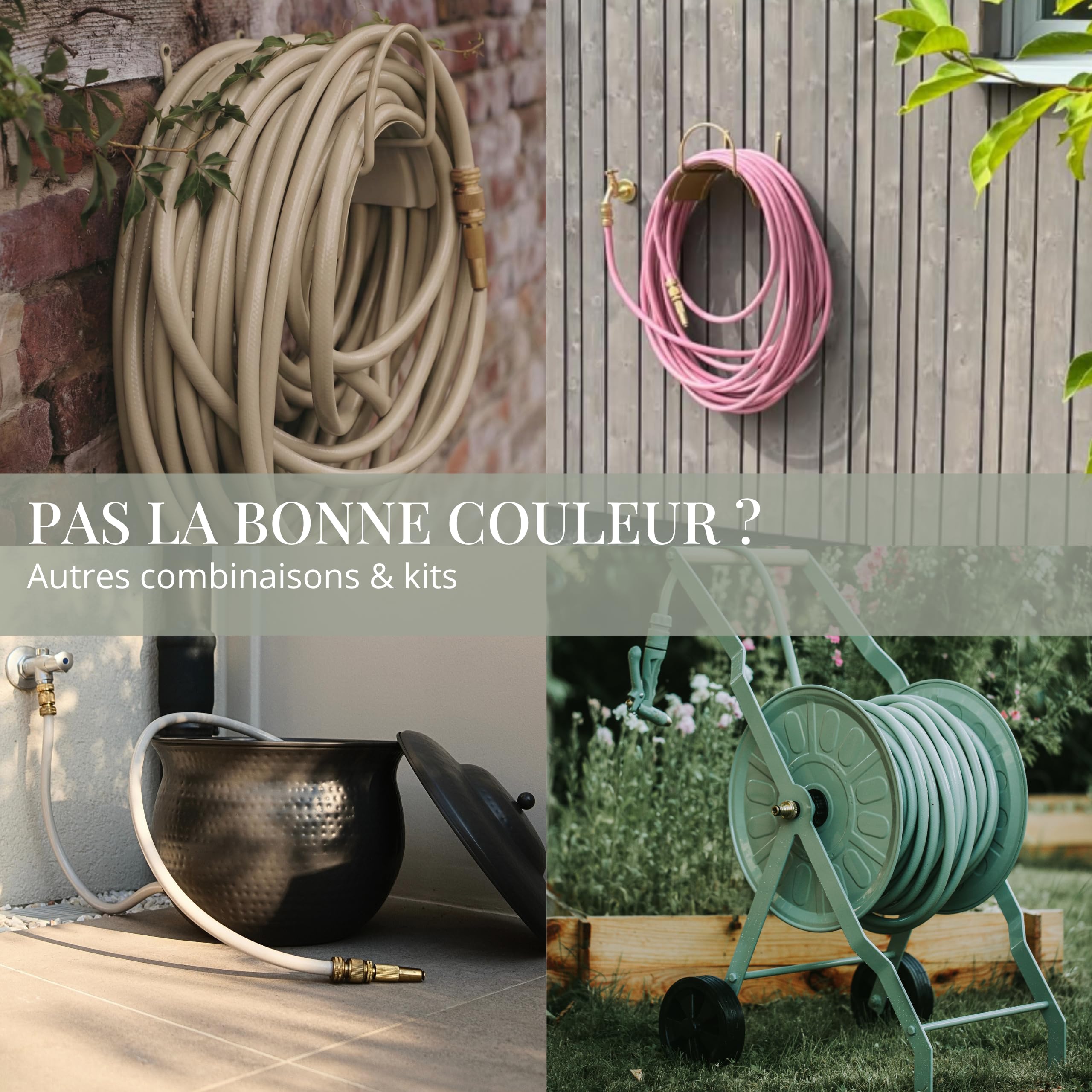 LIVLIG Kit Arrosage Complet 20m Vert – Tuyau d'Arrosage 20m 1/2 Pouce + Pistolet d'Arrosage & Accessoires (Raccord Robinet 3/4", Raccord Rapide, Arrêt d'Eau 1/2") – Made in Europe