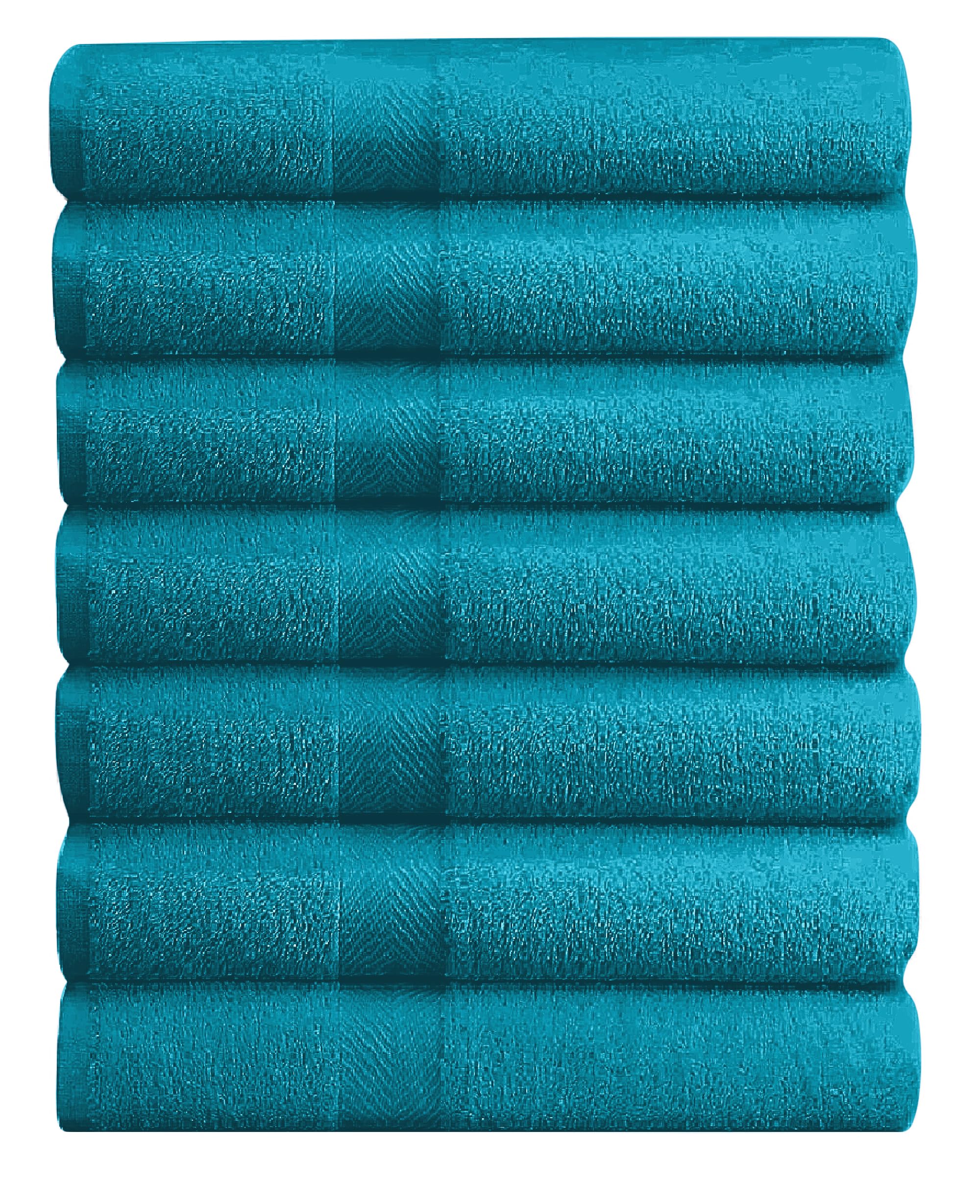 Opulent Dreams 100% Egyptian Cotton Towel Sets – Soft, Absorbent, Quick-Dry – Includes Bath Sheets, Bath Towels, Hand Towels, Flannels – Luxuriously Easy to Wash (Teal, Hand Towel (Pack of 7))