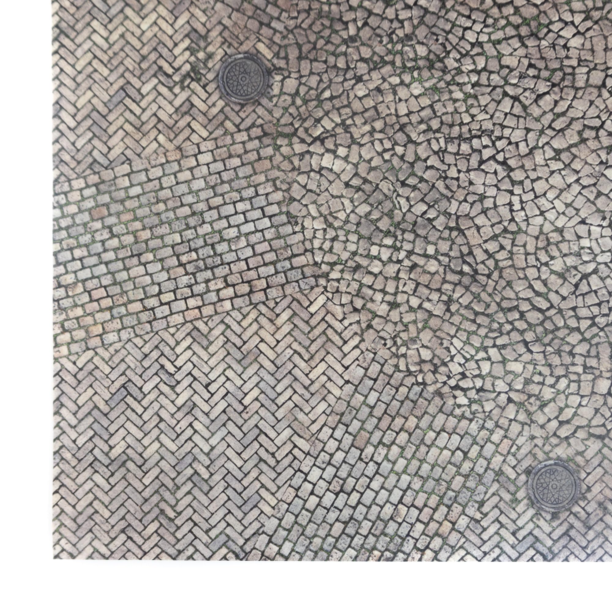 Tapis pour Wargaming Compatible avec Age of Sigmar - 112 x 152 cm - Espace pavé