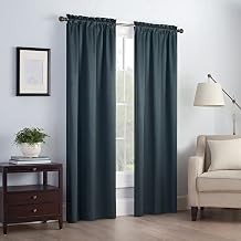 Eclipse Canova 42" x 84"-Rod Pocket Single Panel Privacy Window Treatment Living Room, Forest