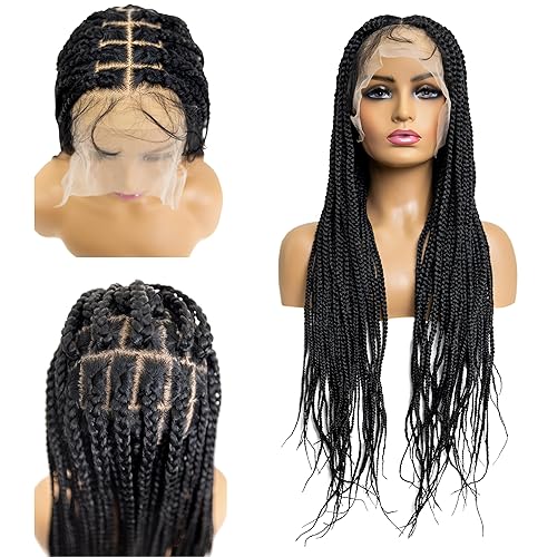 Passion is Beauty Peluca de encaje completo con trenza cuadrada sin nudos (32 pulgadas, T1B30 negro apagado y marrĂłn) Passion is Beauty Peluca de encaje completo con trenza cuadrada sin nudos (32 pulgadas, T1B30 negro apagado y marrĂłn)