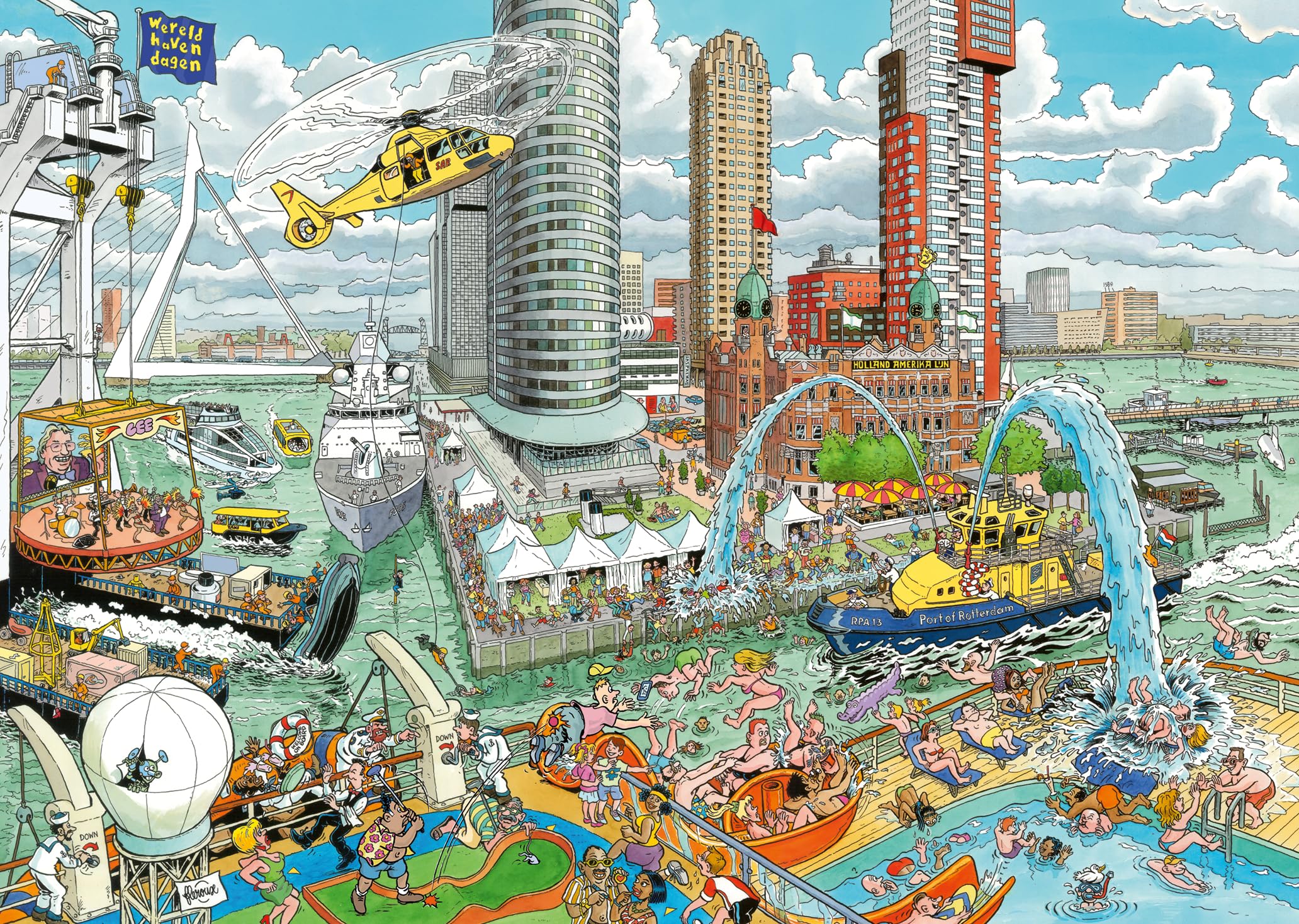 Ravensburger 2D Puzzle 1000 Elementów: Rotterdam, Nowy Design