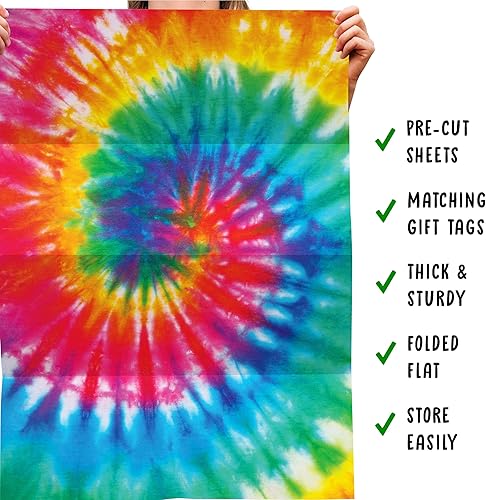 Miniatura 5 de CENTRAL 23 Papel de regalo arcoíris – 6 hojas de papel de regalo colorido – Papel de regalo de cumpleaños para hombres, mujeres y adolescentes –