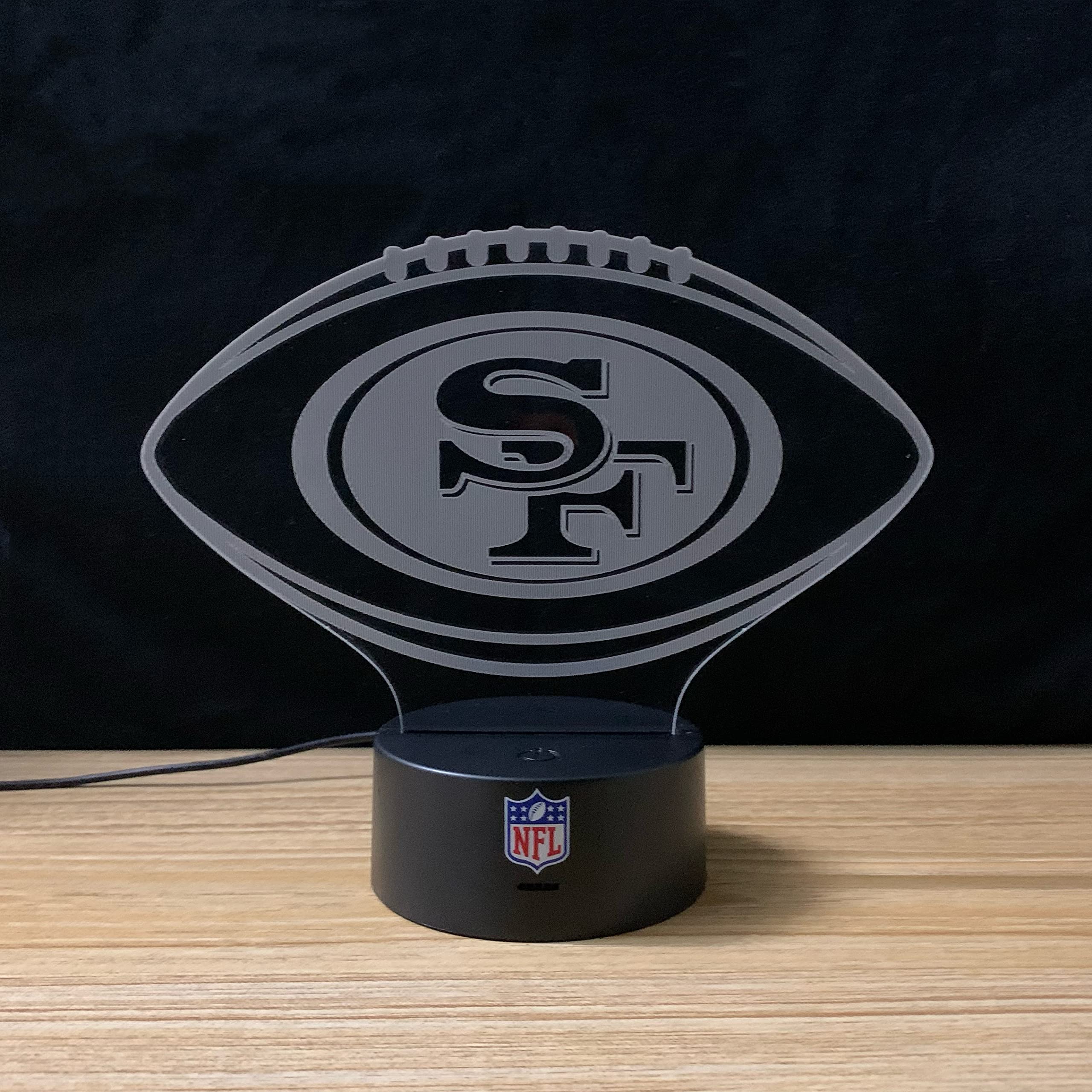 San Francisco 49ers NFL LED Lampe Licht Logo, Wechselmodus mit 6 unterschiedlichen Farben
