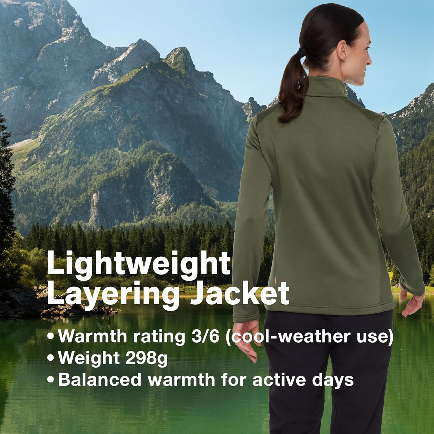 Mammut Womens Outdoor Midlayer Jacket, Warm and Breathable Insulated Performance Zip-Up for Hiking and Running