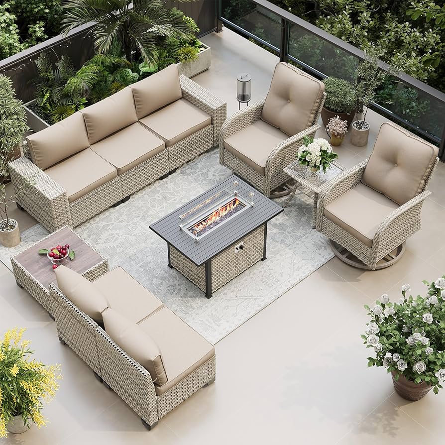 Amazon.com: Muphyers 10-Piece Outdoor Patio Furniture Set