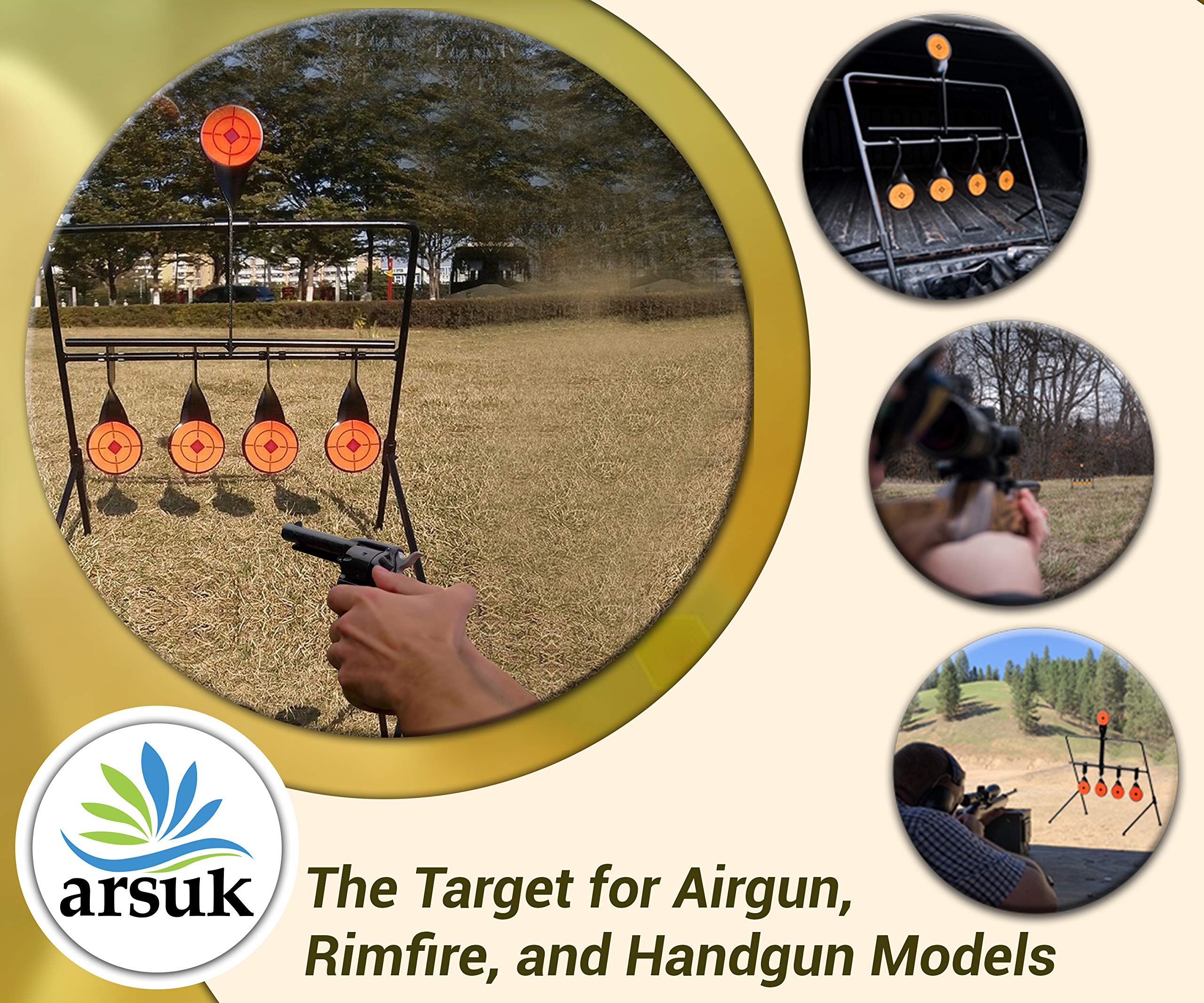 ARSUK Airsoft Swinging Target Freestanding Self Resetting Holder Cone